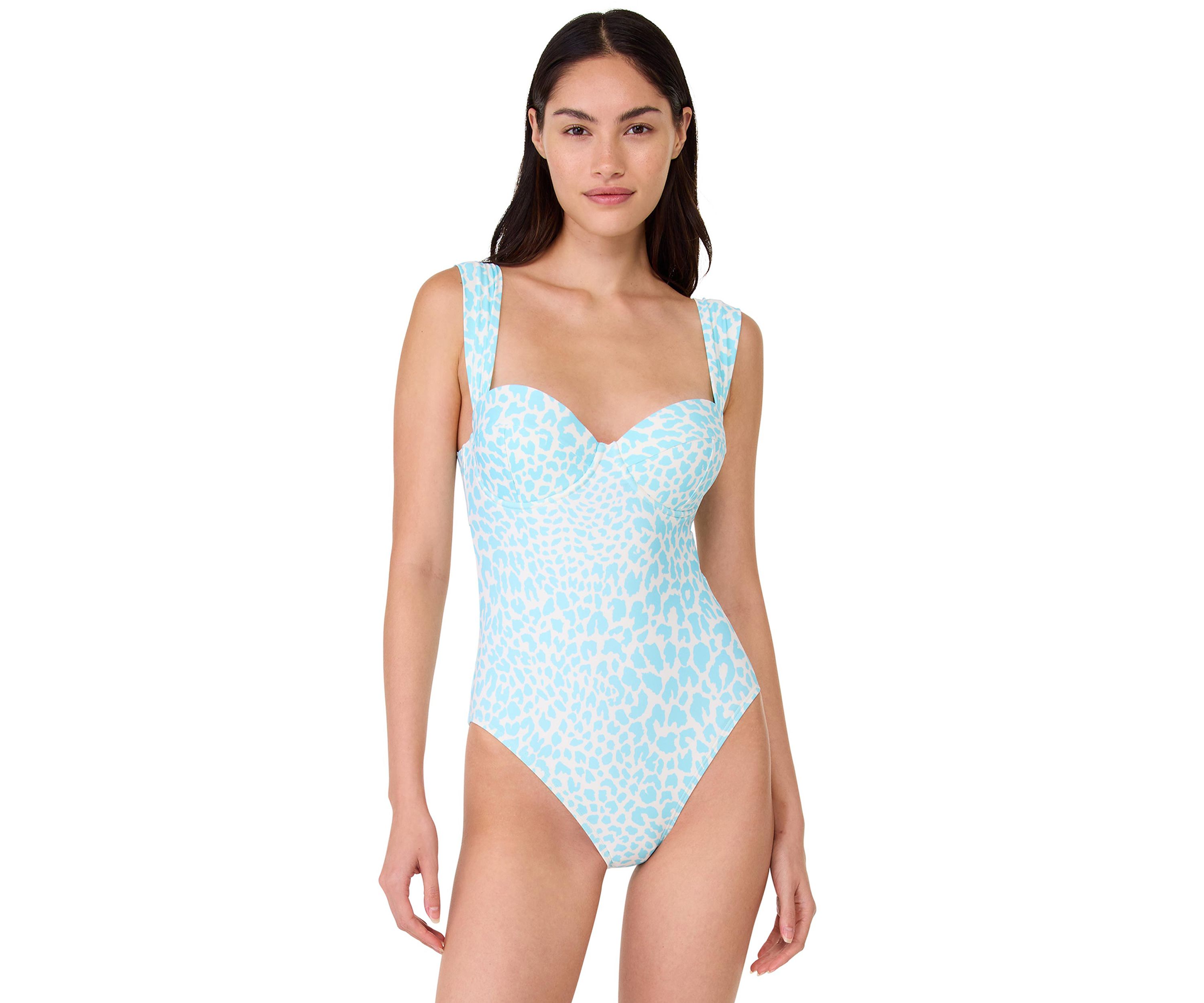 Regal Leopard Underwire Support One Piece Swimsuit 