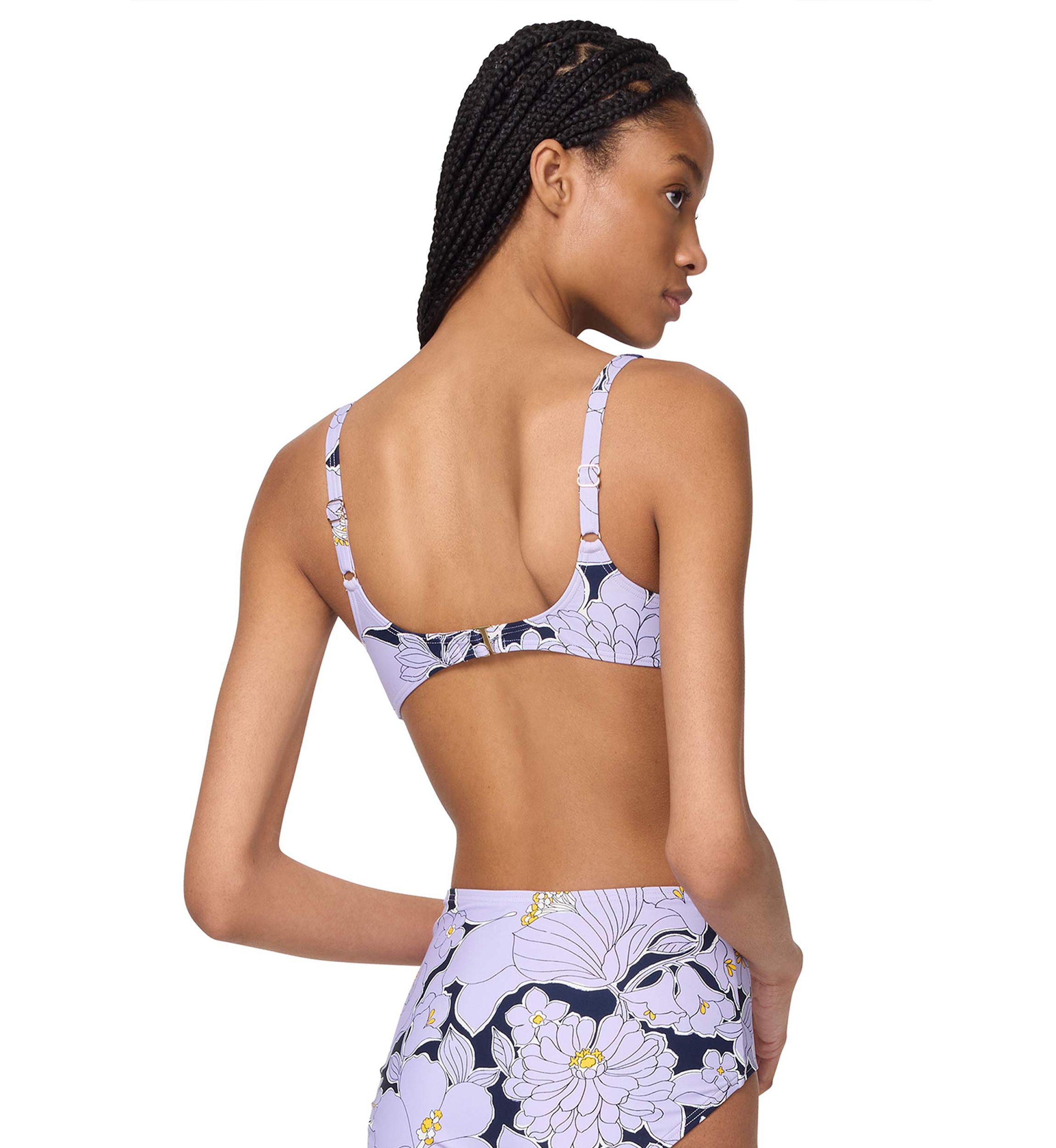 Shirred Bikini Swim Top