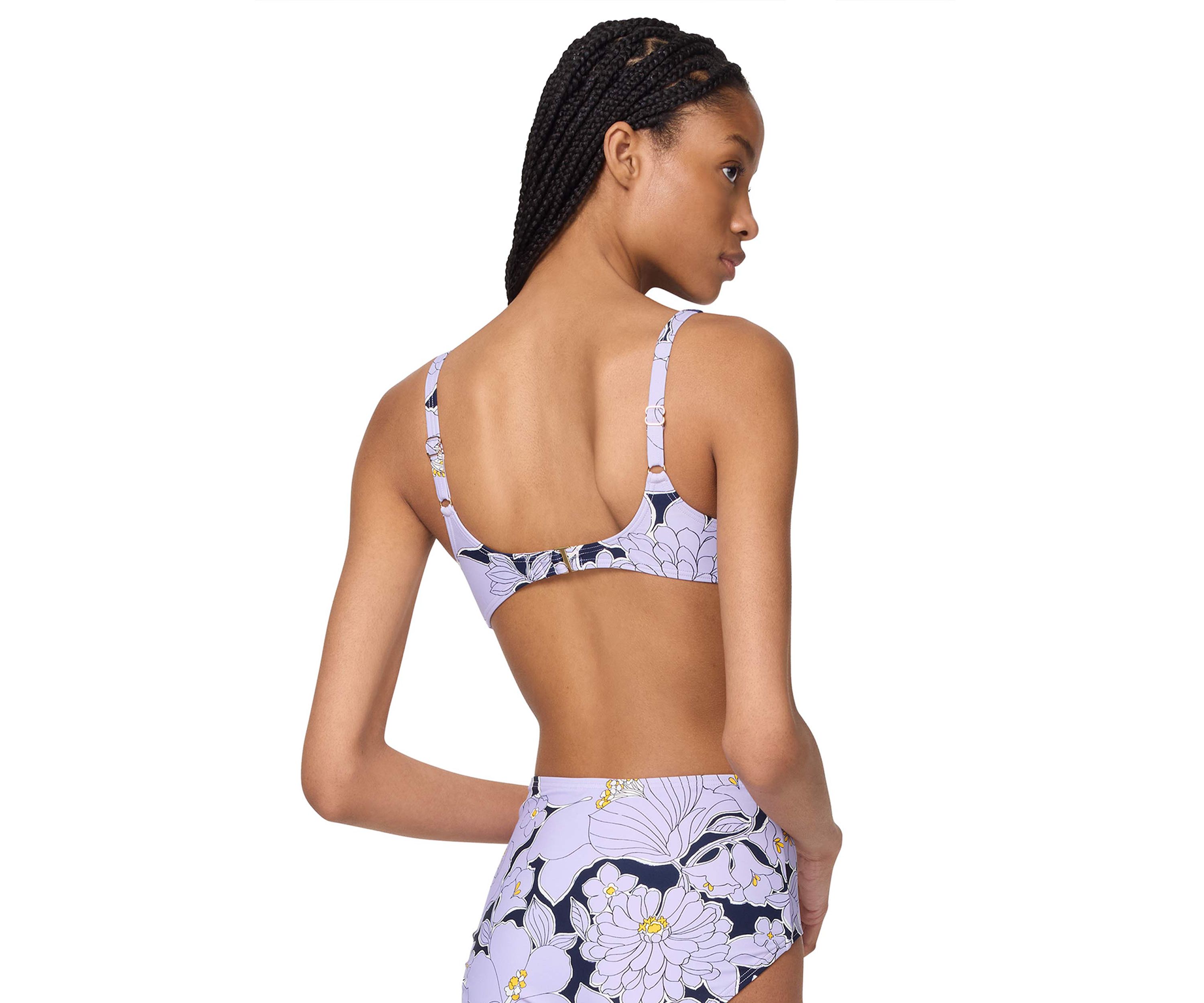 Shirred Bikini Swim Top