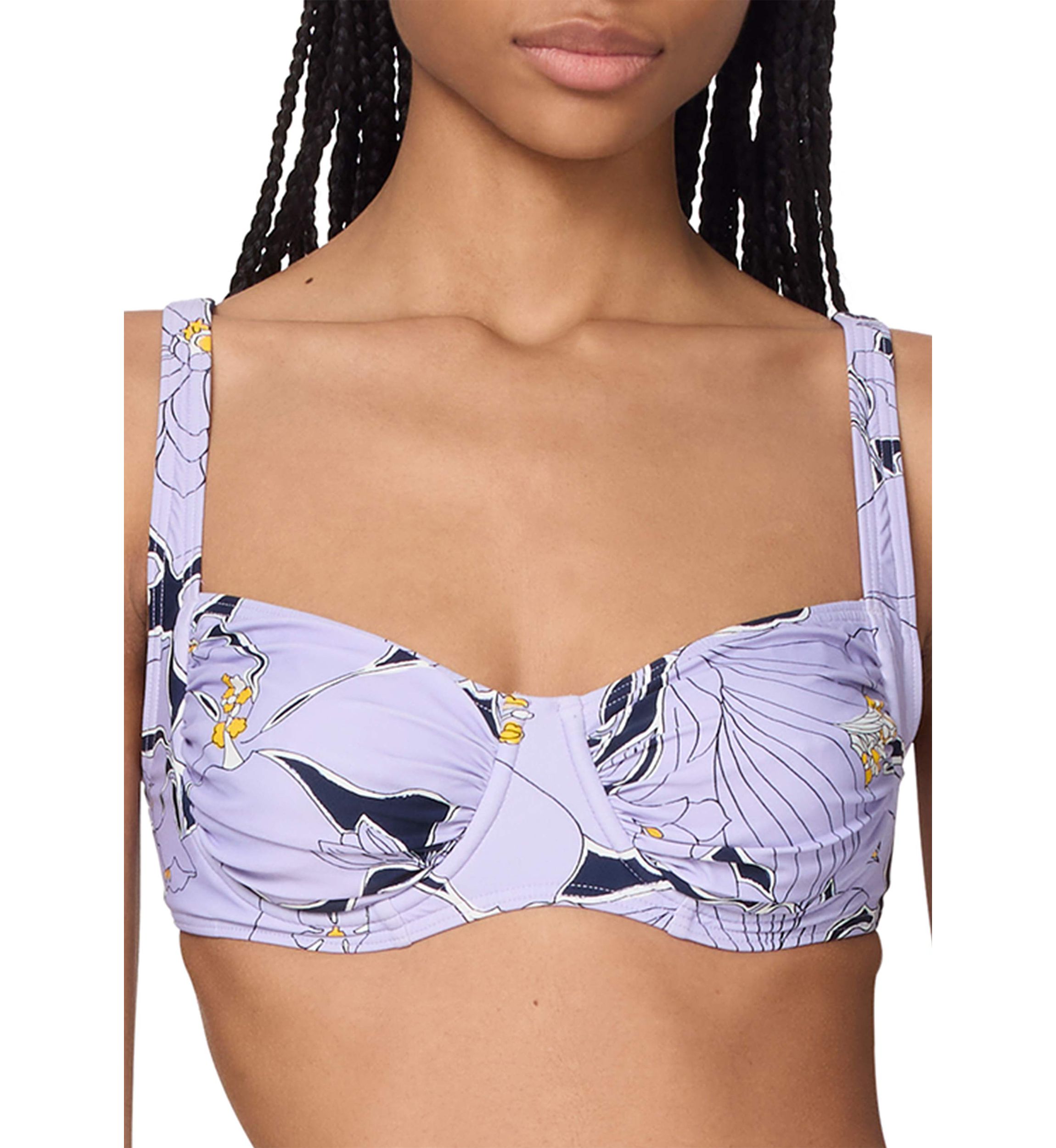 Shirred Bikini Swim Top