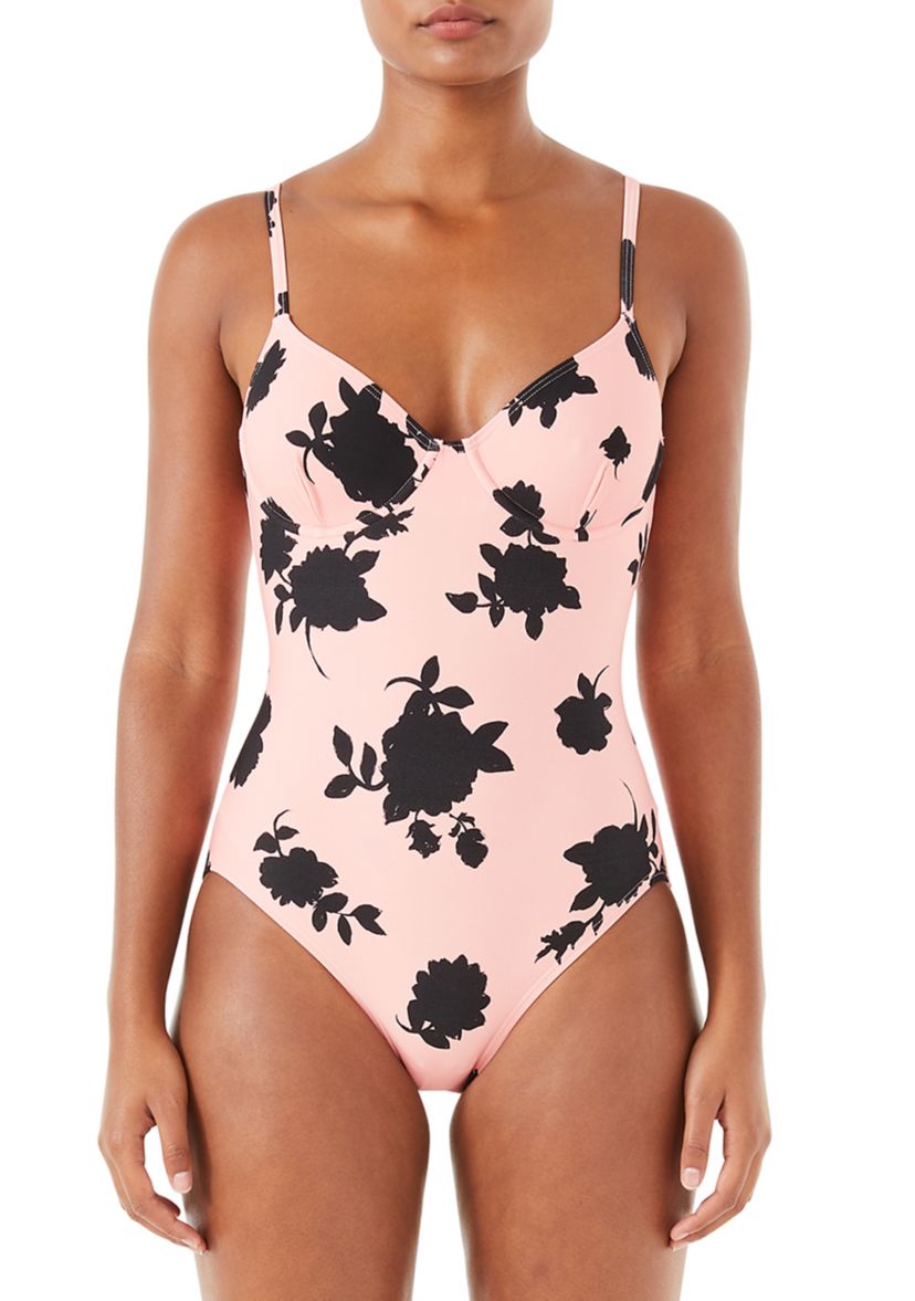 Floral Underwire One Piece Swimsuit