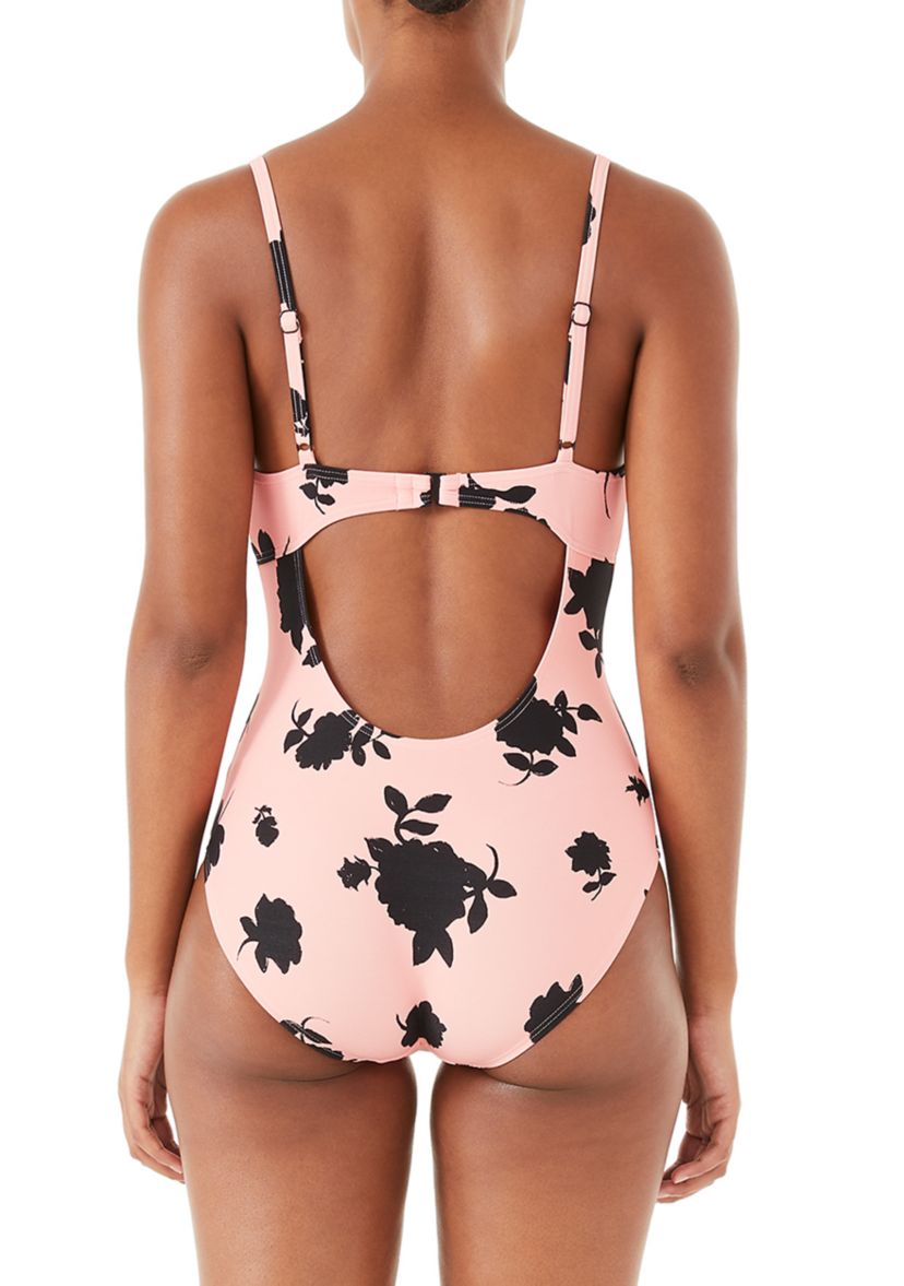 Floral Underwire One Piece Swimsuit