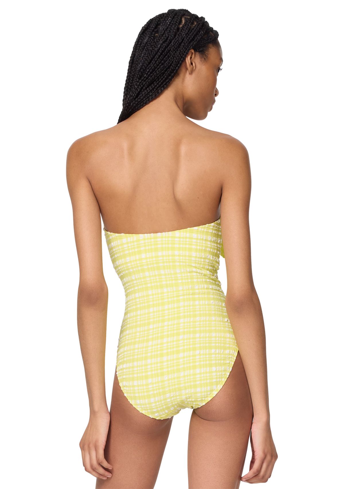Bow Front Bandeau One Piece Swimsuit 