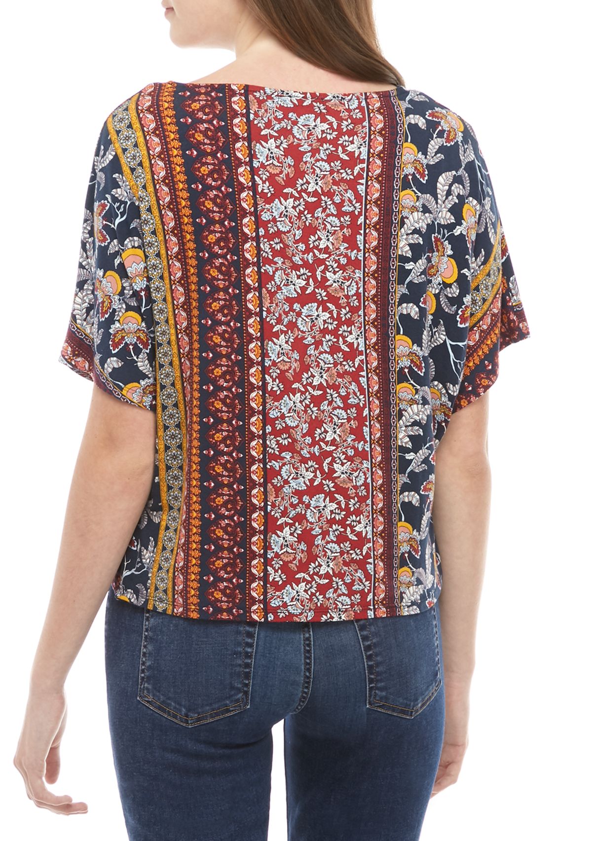 Twist Front V Neck Top