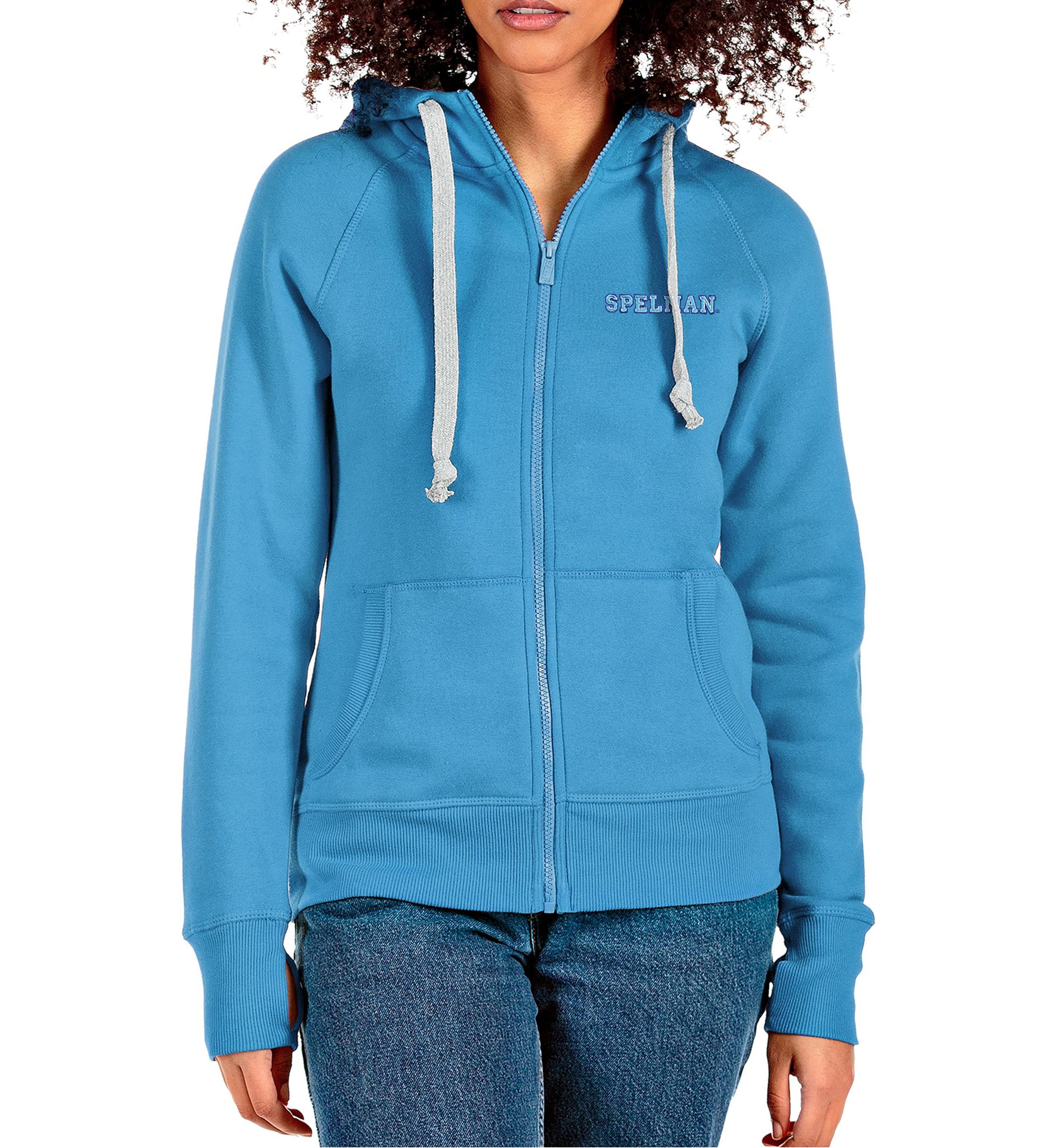 Spelman College Jaguars NCAA Light Spelman NCAA Jaguars Victory Full-Zip Hoodie