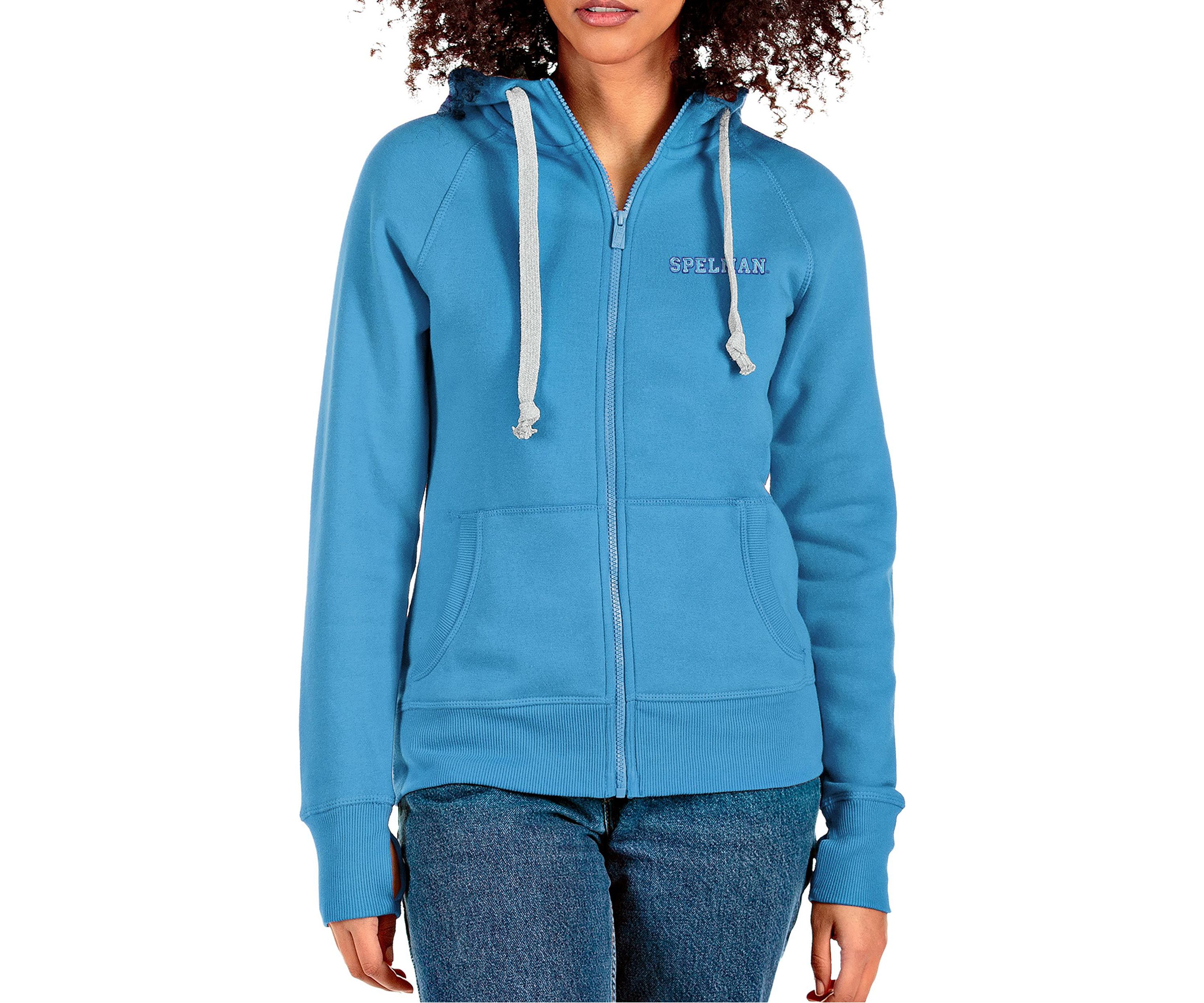 Spelman College Jaguars NCAA Light Spelman NCAA Jaguars Victory Full-Zip Hoodie