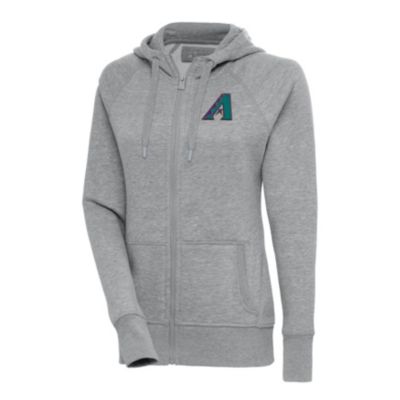 Antigua NFL Miami Dolphins Women's Confront 1/4 Zip Pullover, Gray, X-Large