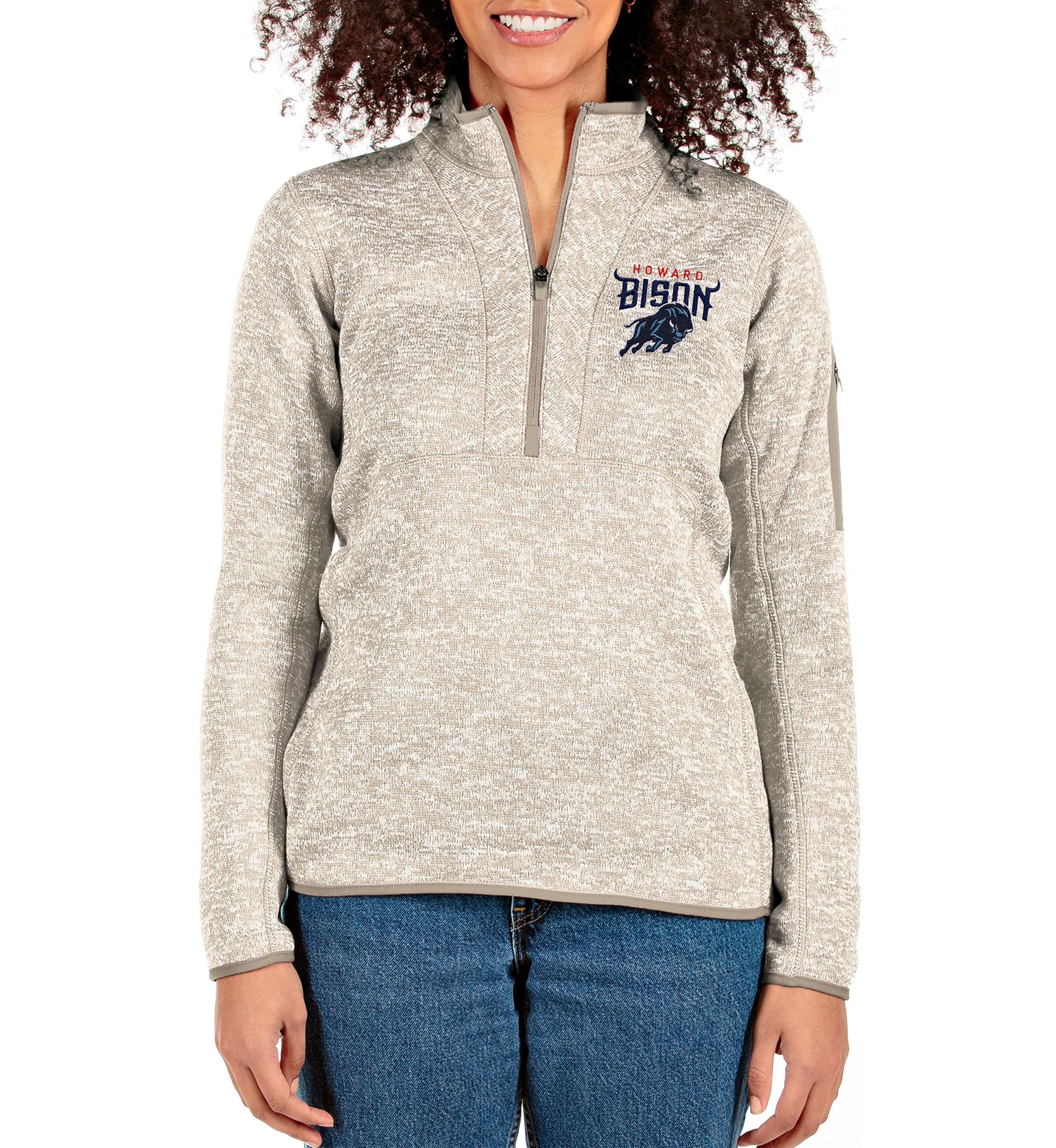 NCAA Howard Bison Fortune Half-Zip Pullover Jacket