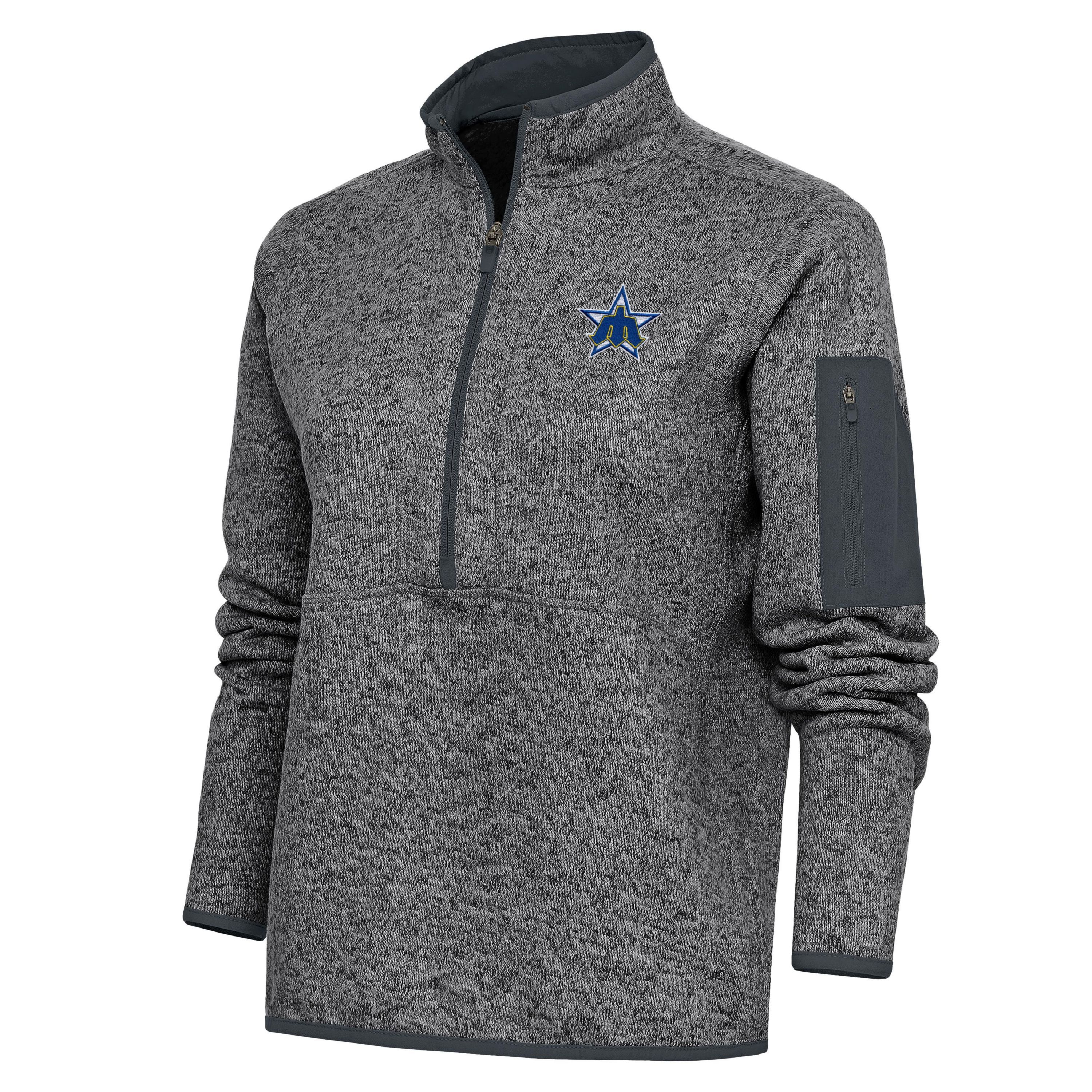 MLB Seattle Mariners Cooperstown Logo Fortune Quarter-Zip Pullover Jacket