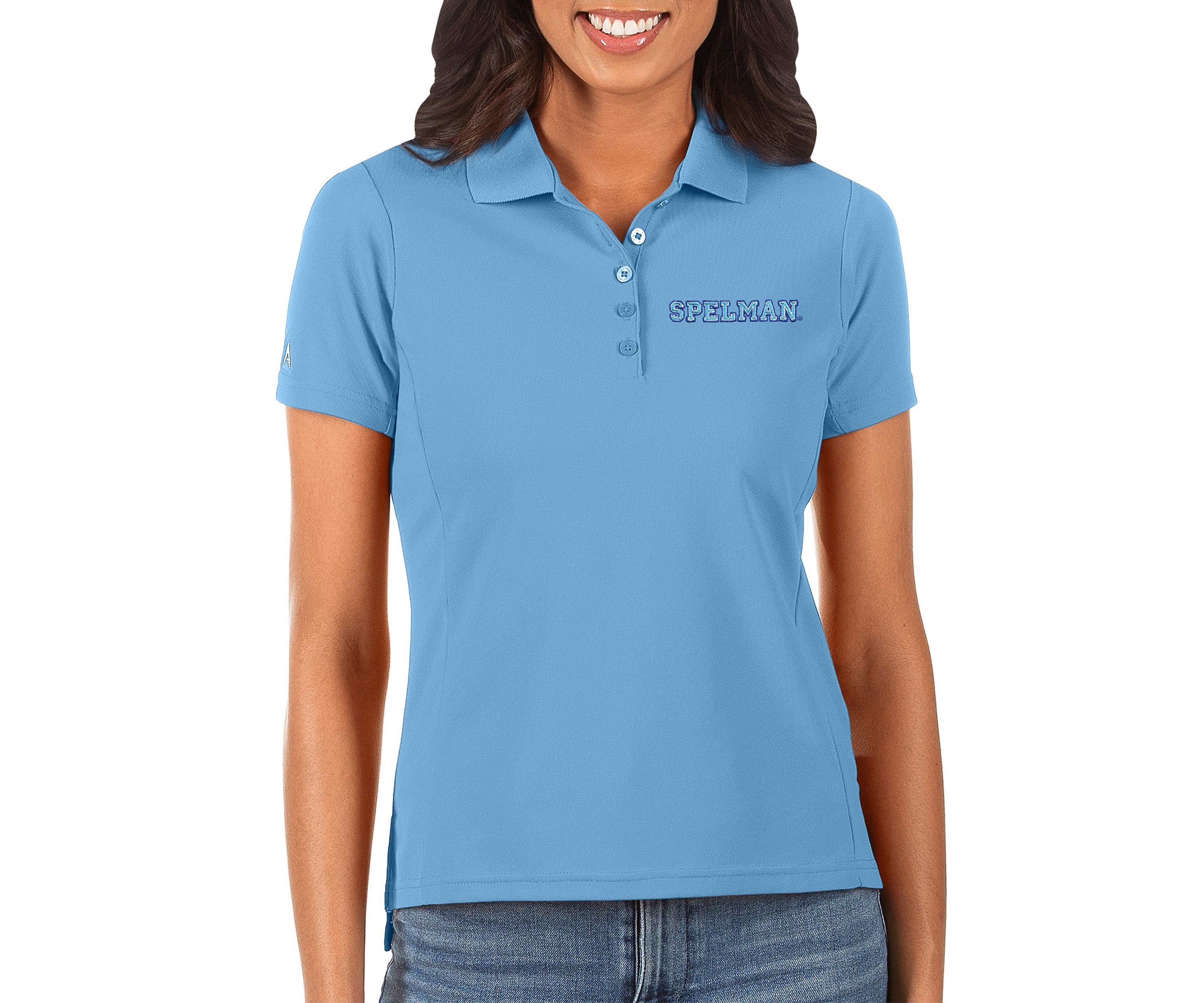 Spelman College Jaguars NCAA Light Spelman NCAA Jaguars Legacy Pique Polo