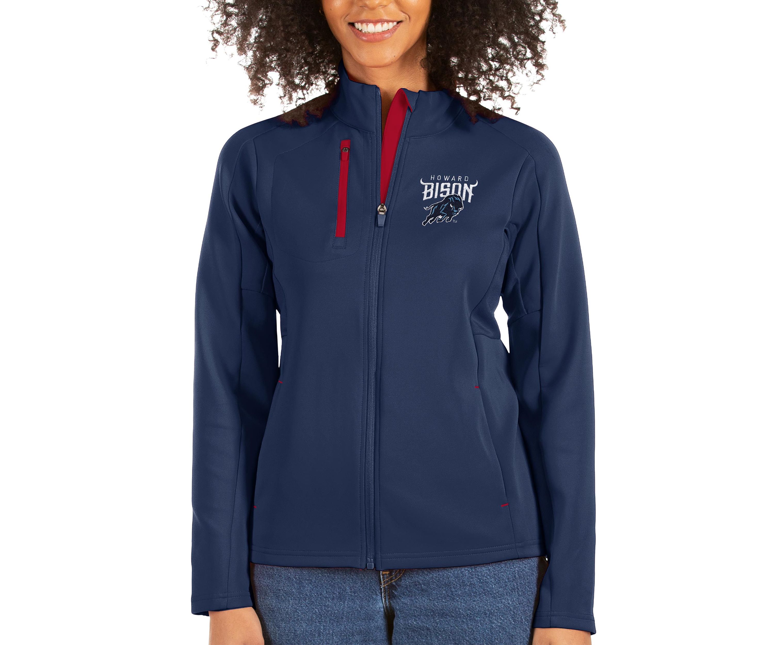 NCAA Navy/Red Howard Bison Generation Full-Zip Jacket