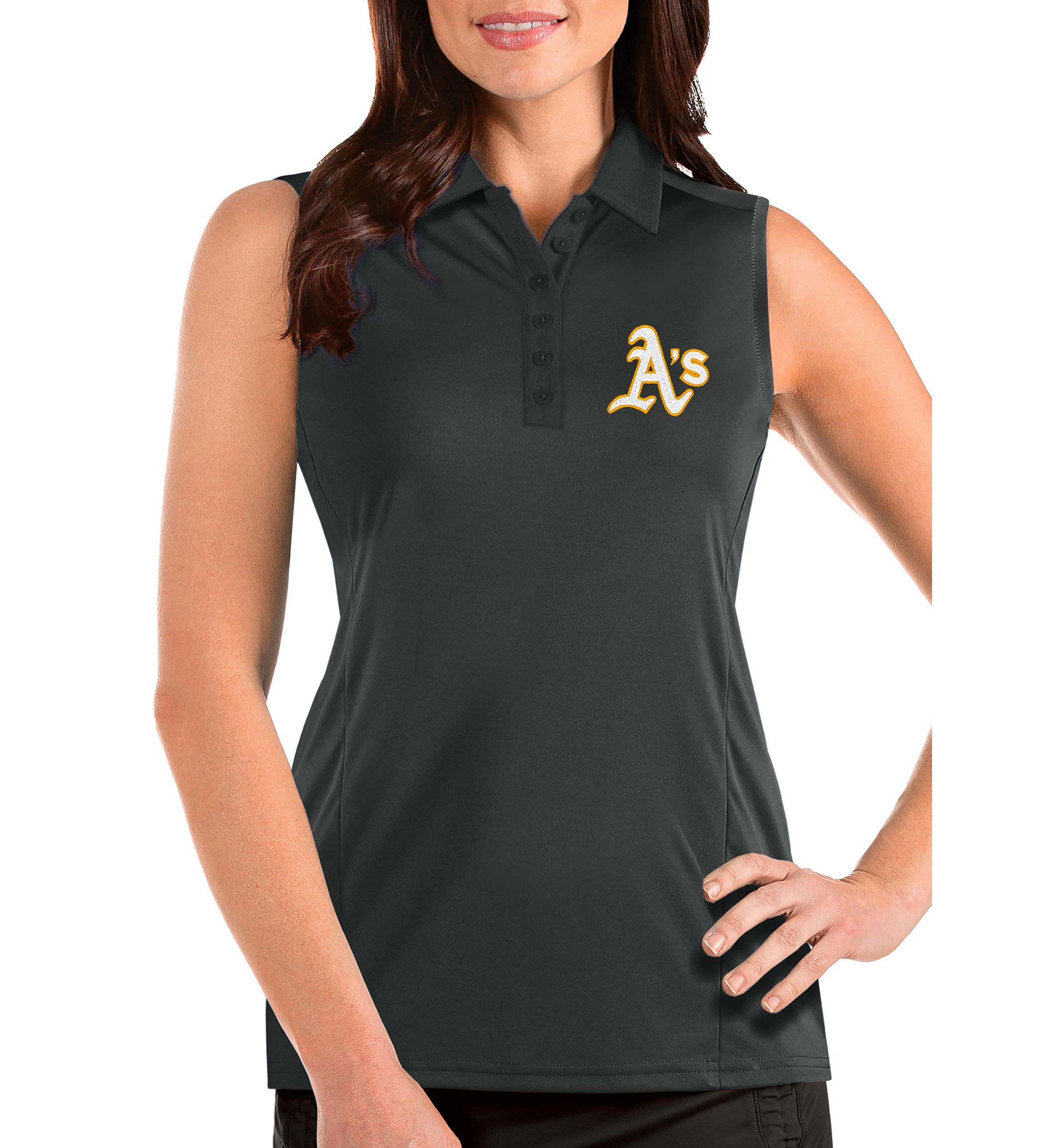 Womens MLB Oakland As Sleeveless Tribute Top