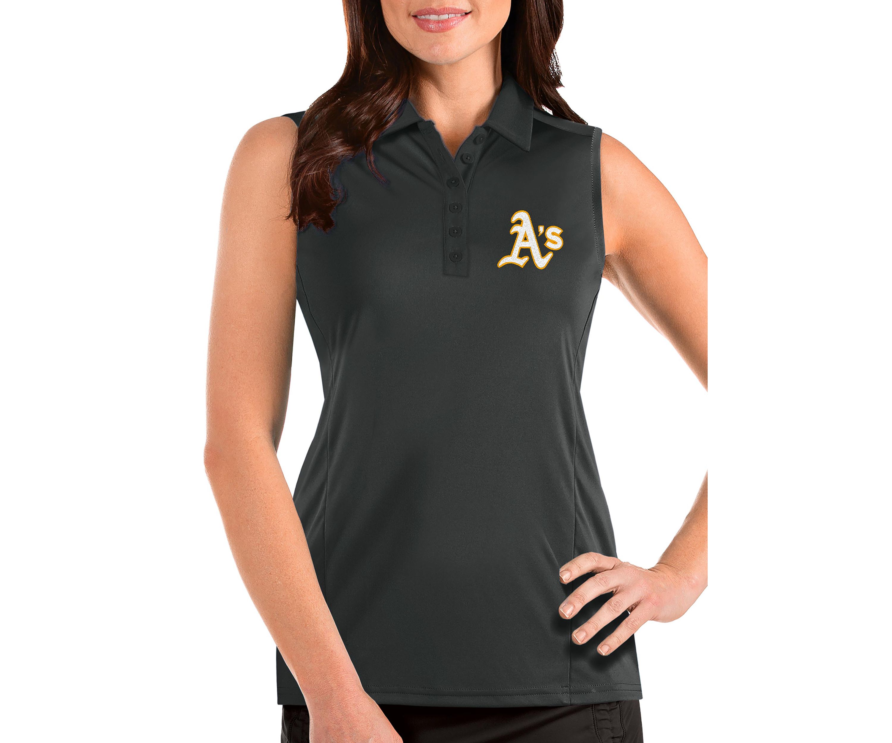 Womens MLB Oakland As Sleeveless Tribute Top