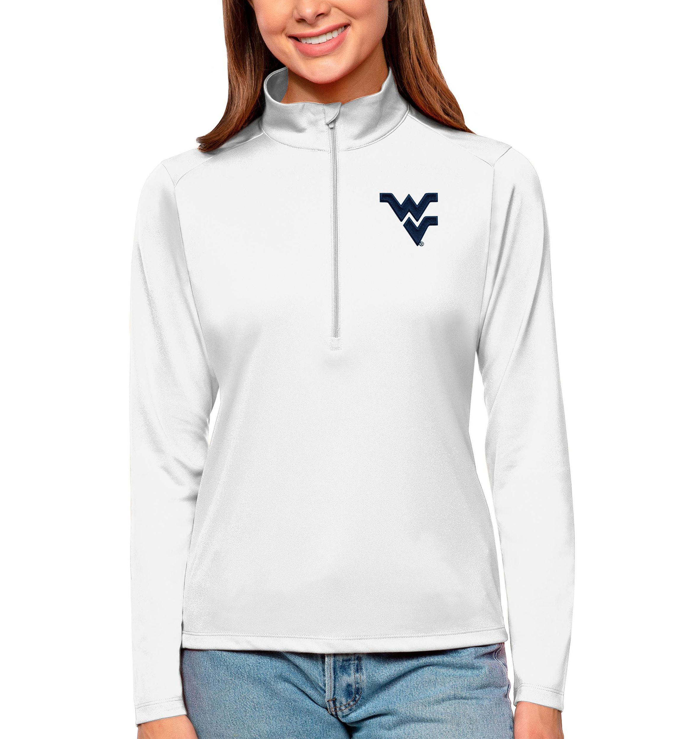 NCAA West Virginia Mountaineers Tribute Quarter-Zip Pullover Top