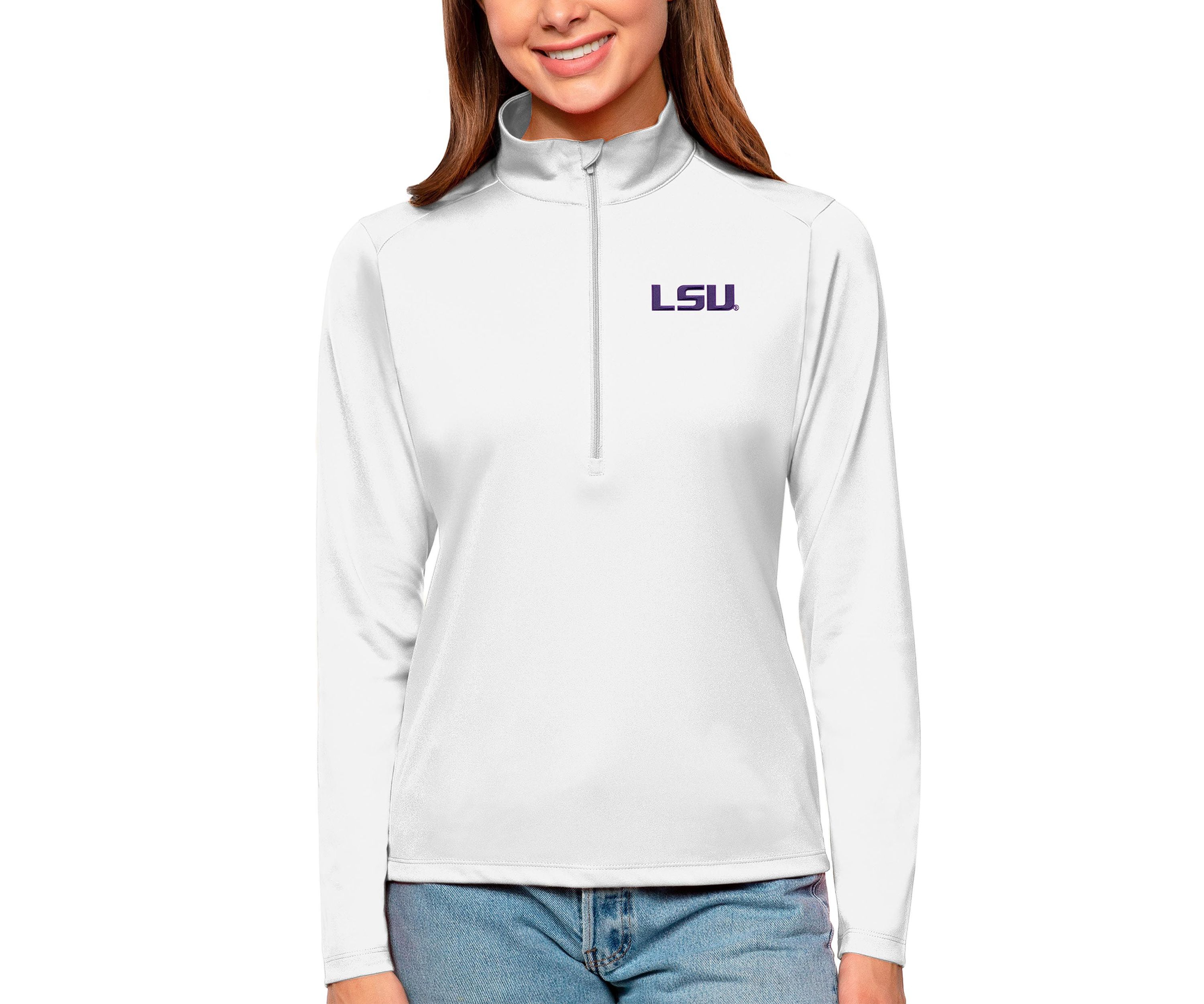 NCAA LSU Tigers Tribute Quarter-Zip Pullover Top