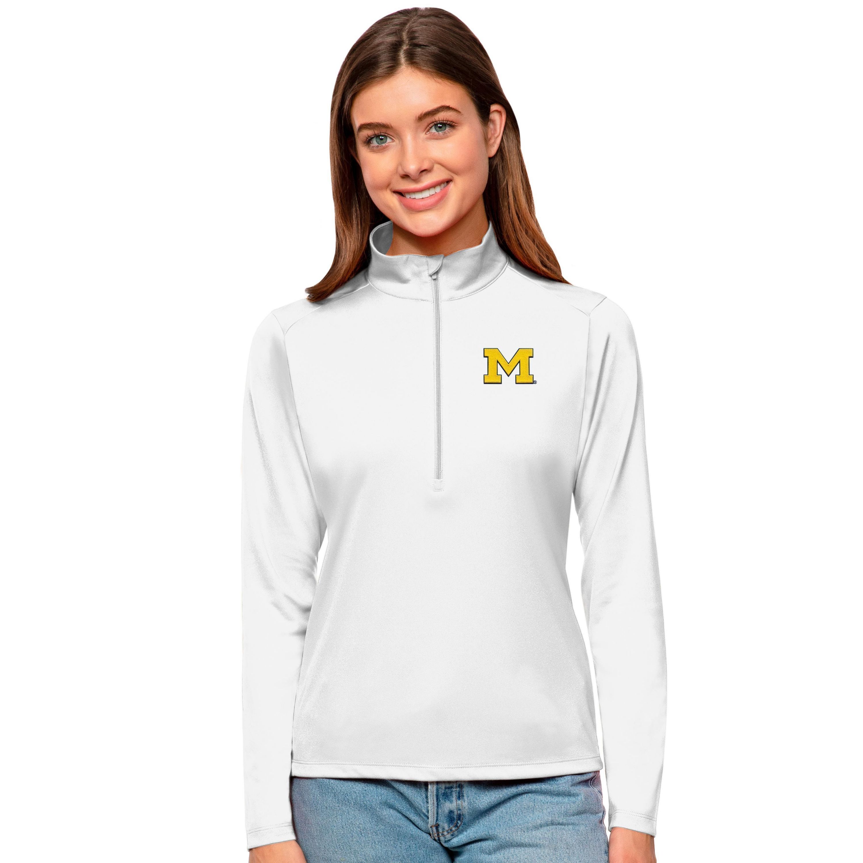 NCAA Michigan Wolverines Tribute Quarter-Zip Pullover Top