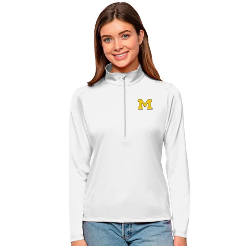 NCAA Michigan Wolverines Tribute Quarter-Zip Pullover Top