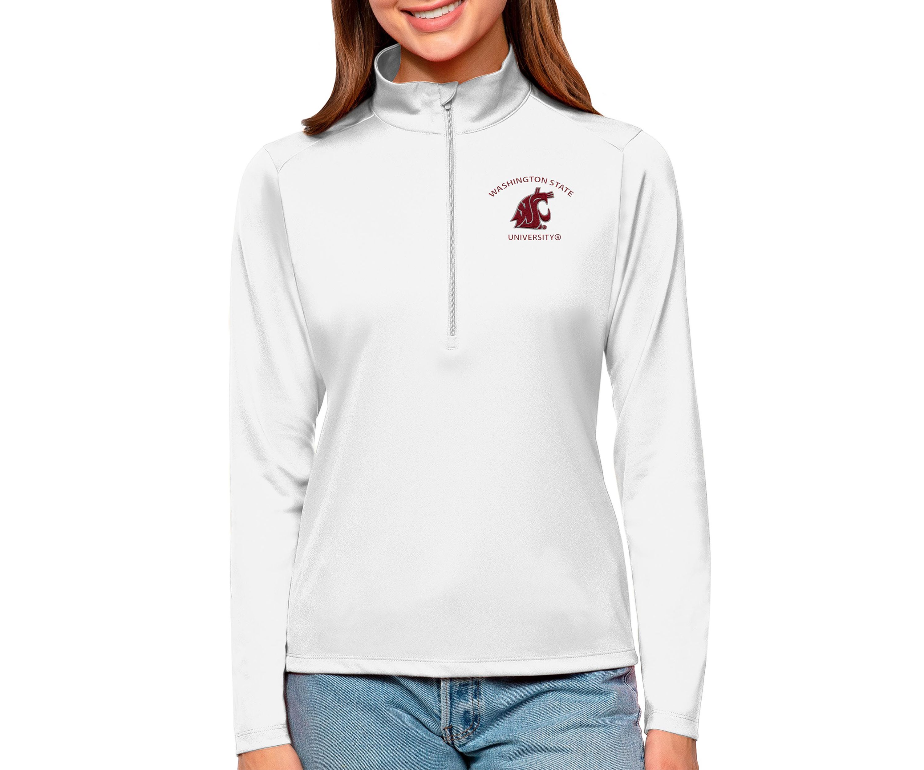 NCAA Washington State Cougars Tribute Quarter-Zip Pullover Top