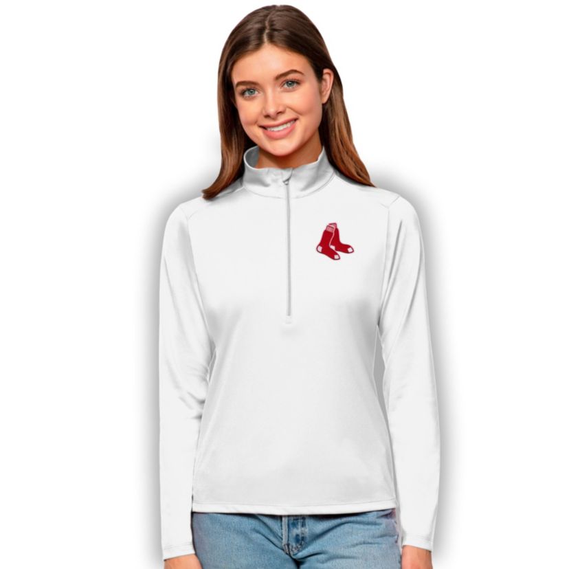 Boston Red Sox MLB Boston Sox Tribute Quarter-Zip Pullover Top