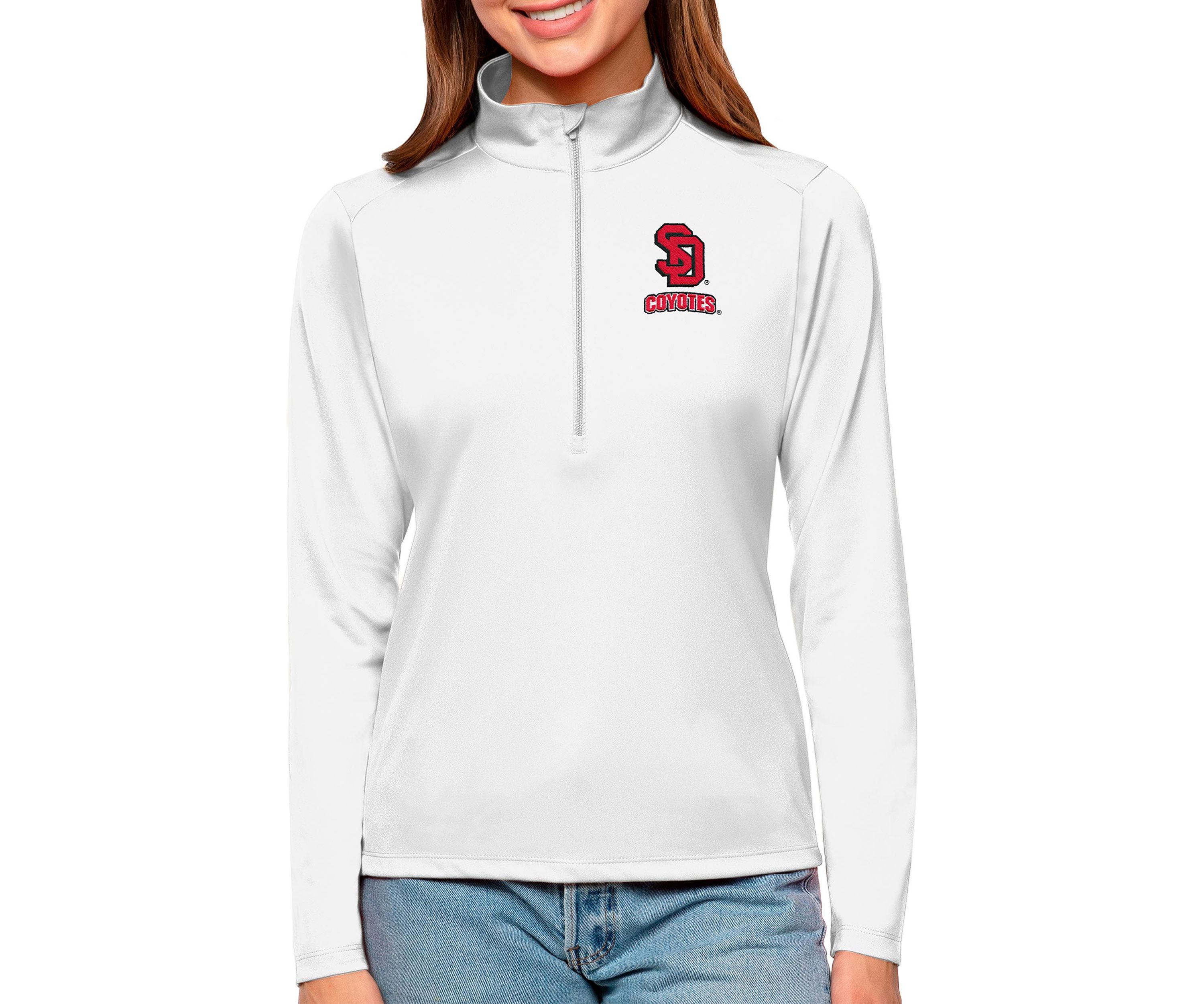 NCAA South Dakota Coyotes Tribute Quarter-Zip Pullover Top