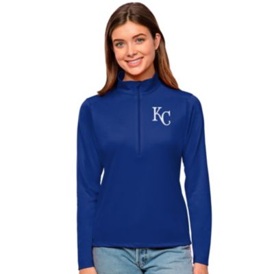 Antigua Women's MLB Kansas City Royals Tribute Quarter-Zip Pullover Top, XXL
