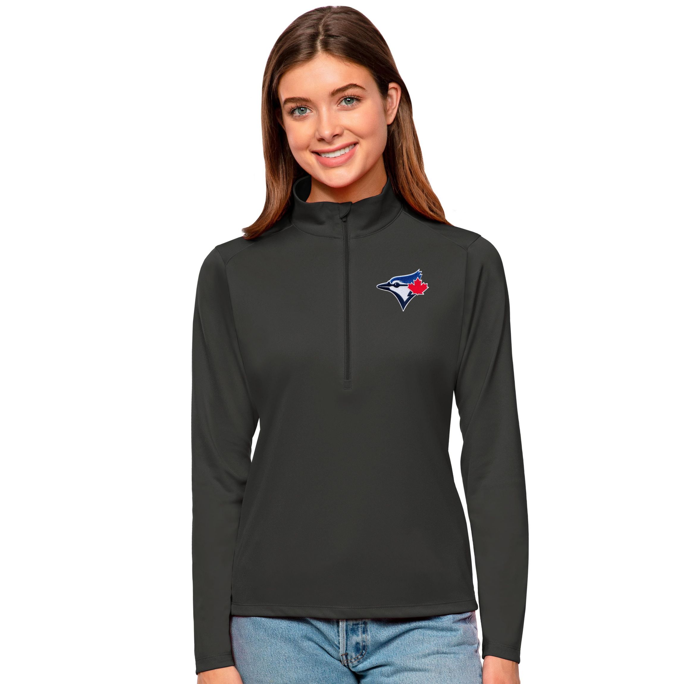 Toronto Blue Jays MLB Toronto Jays Tribute Quarter-Zip Pullover Top