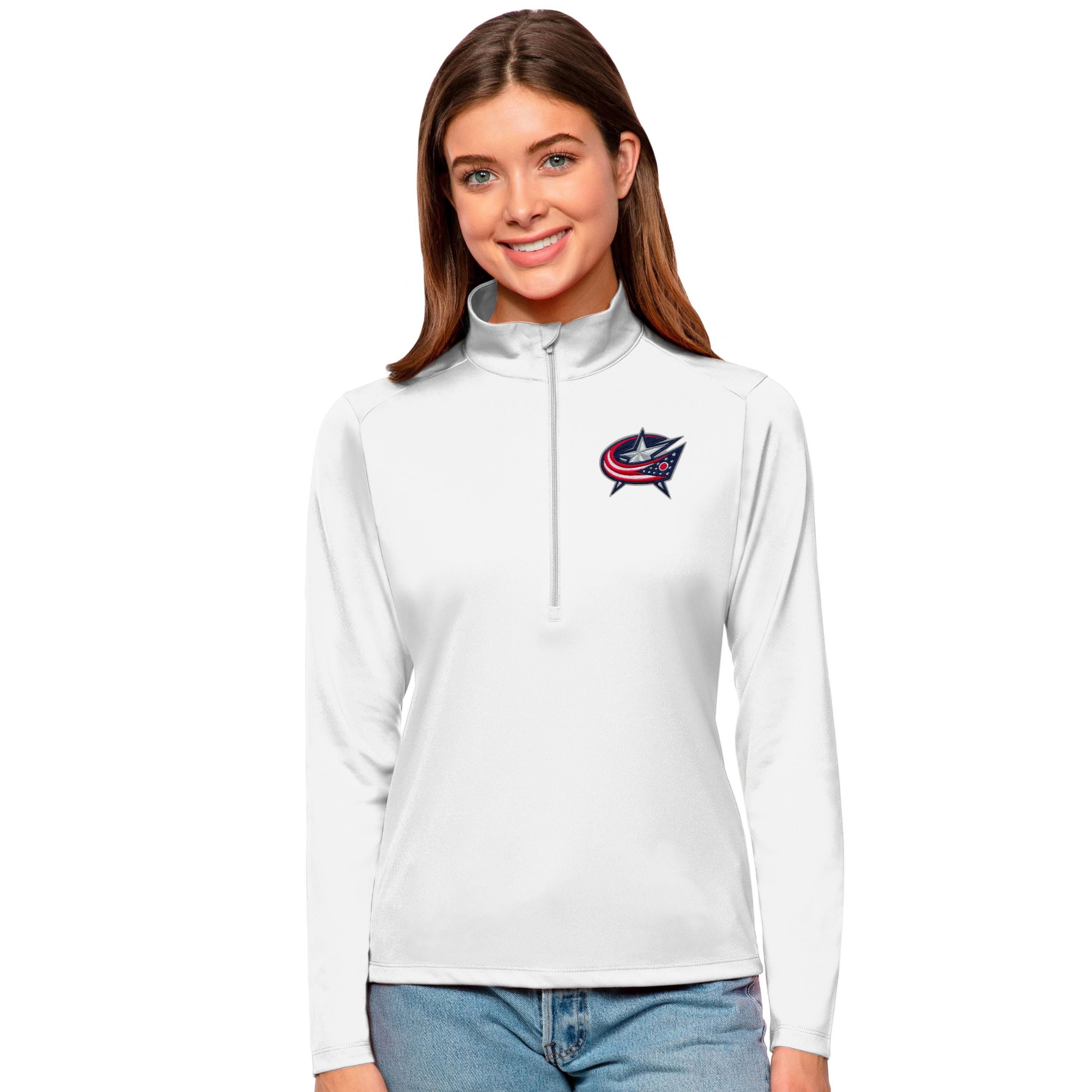 NHL Columbus Jackets Tribute Quarter-Zip Pullover Top