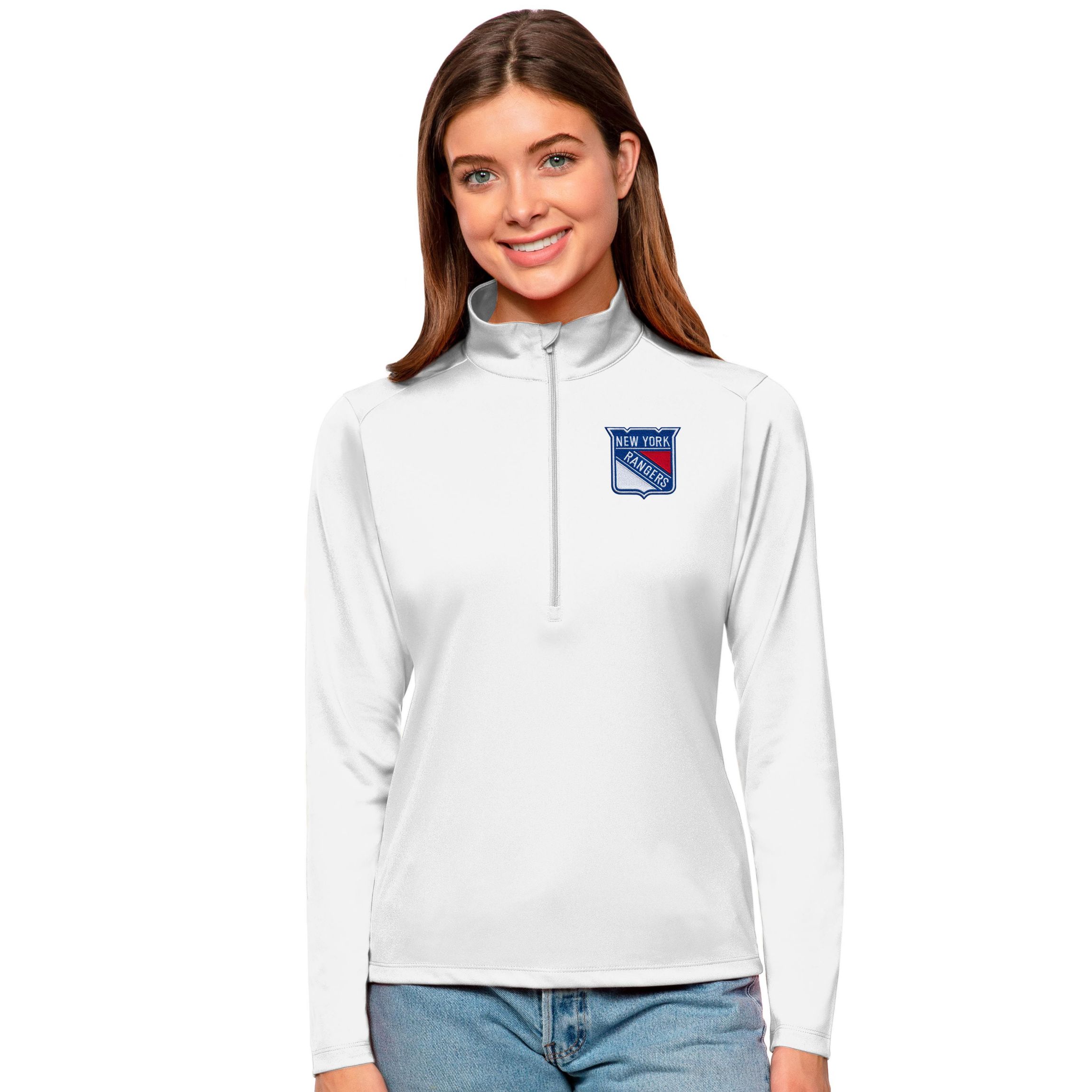 NHL New York Rangers Tribute Quarter-Zip Pullover Top
