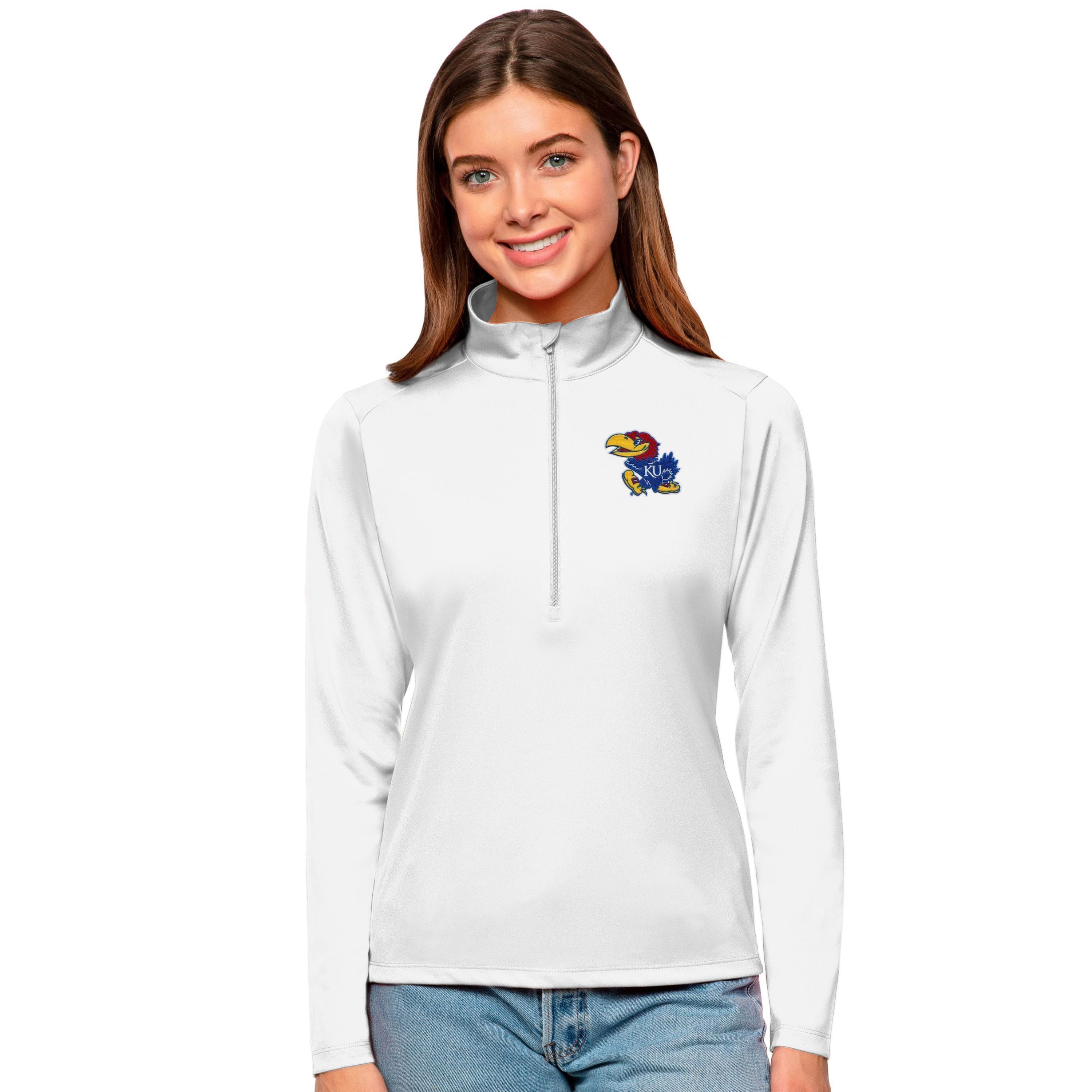 NCAA Kansas Jayhawks Tribute Quarter-Zip Pullover Top
