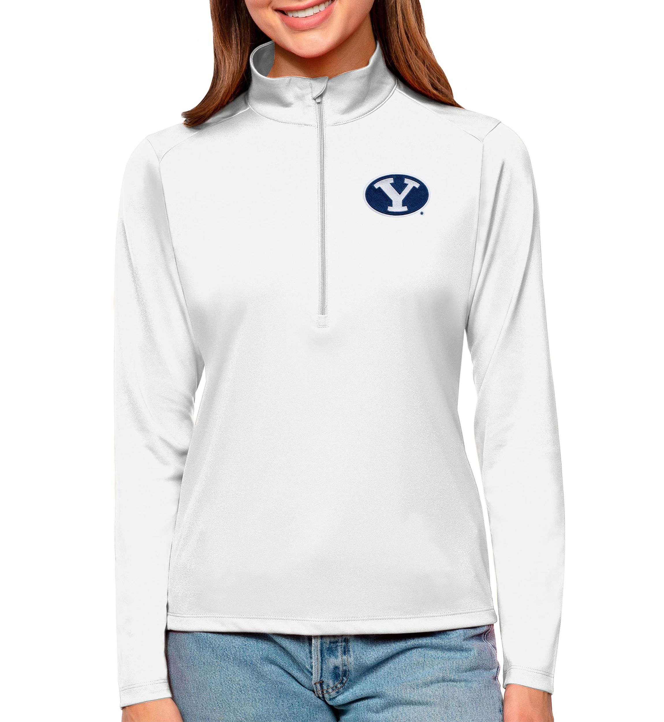 NCAA BYU Cougars Tribute Quarter-Zip Pullover Top