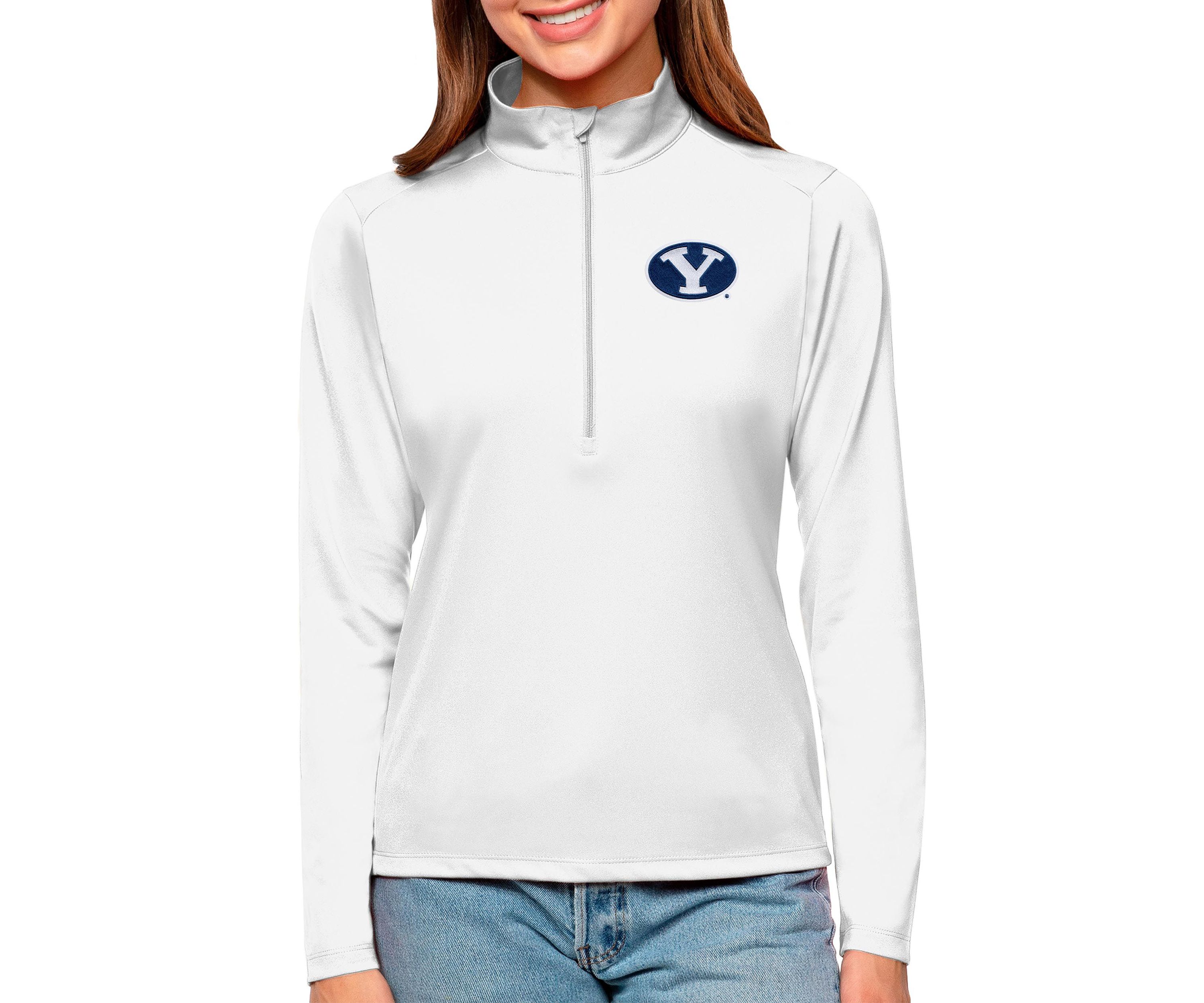 NCAA BYU Cougars Tribute Quarter-Zip Pullover Top