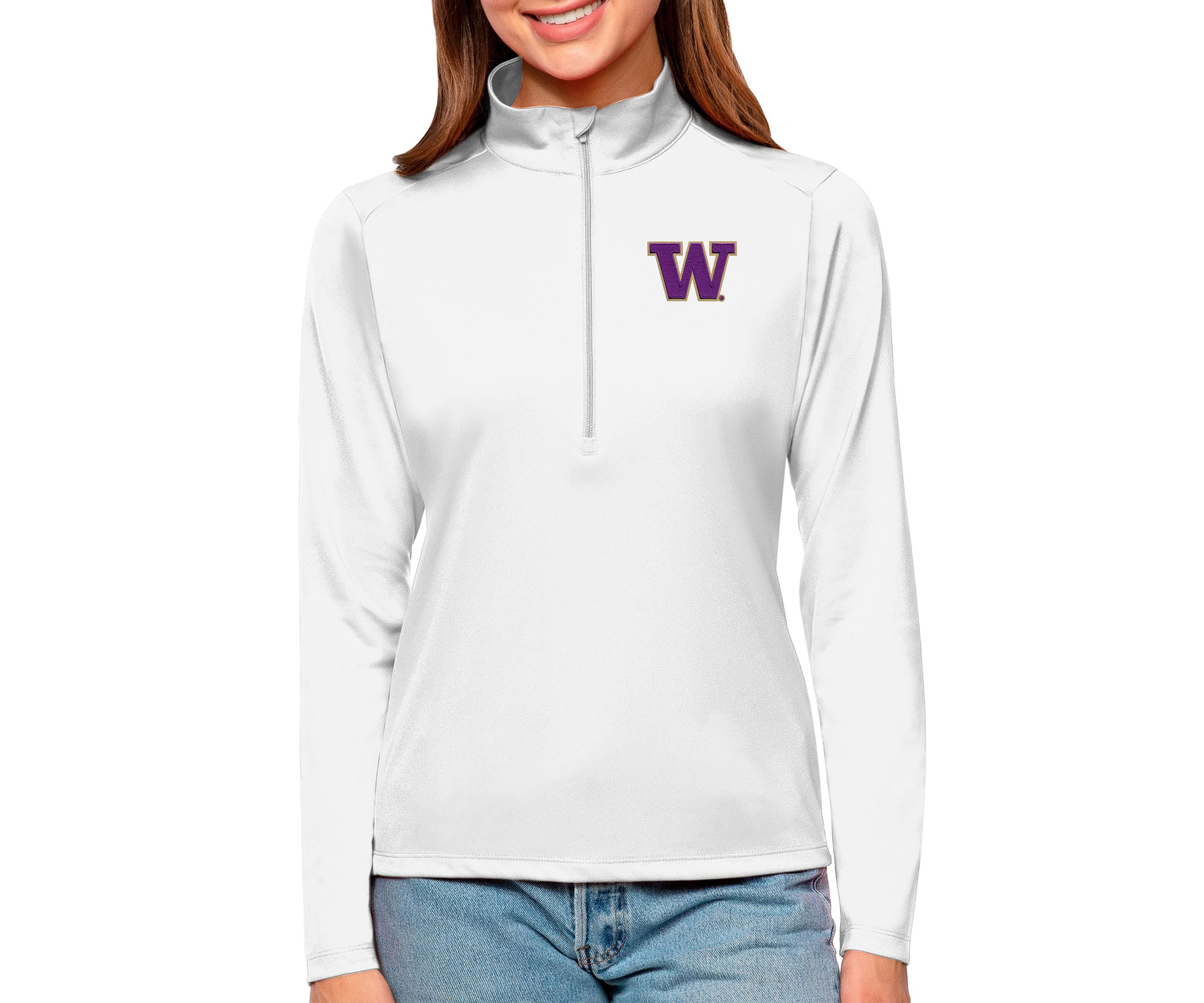 NCAA Washington Huskies Tribute Quarter-Zip Pullover Top