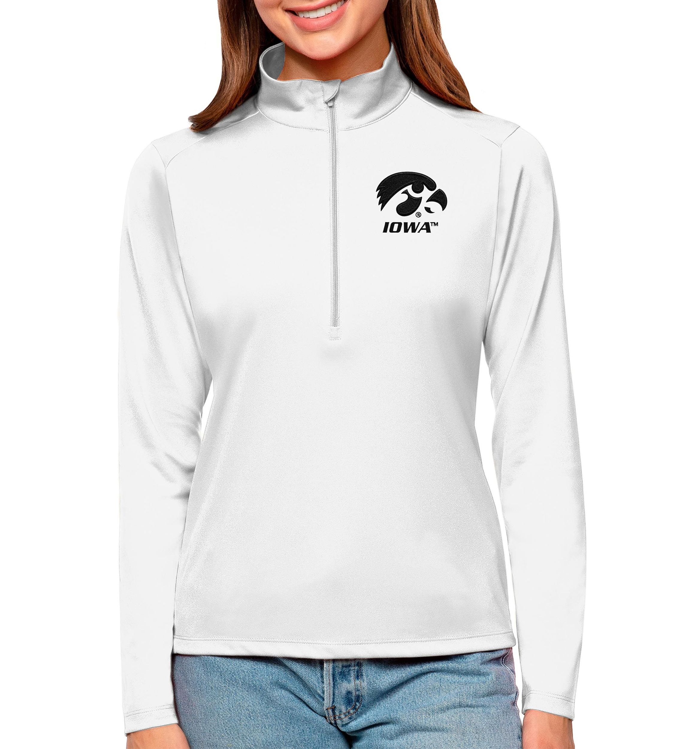 NCAA Iowa Hawkeyes Tribute Quarter-Zip Pullover Top