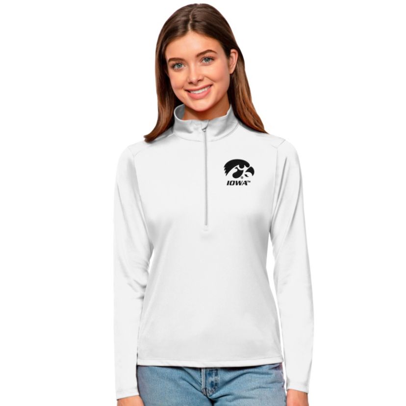 NCAA Iowa Hawkeyes Tribute Quarter-Zip Pullover Top
