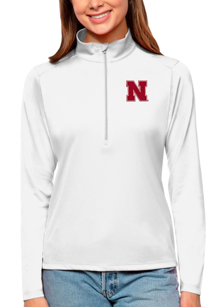 Antigua NCAA Nebraska Cornhuskers Womens Tribute 1/2 Zip Pullover
