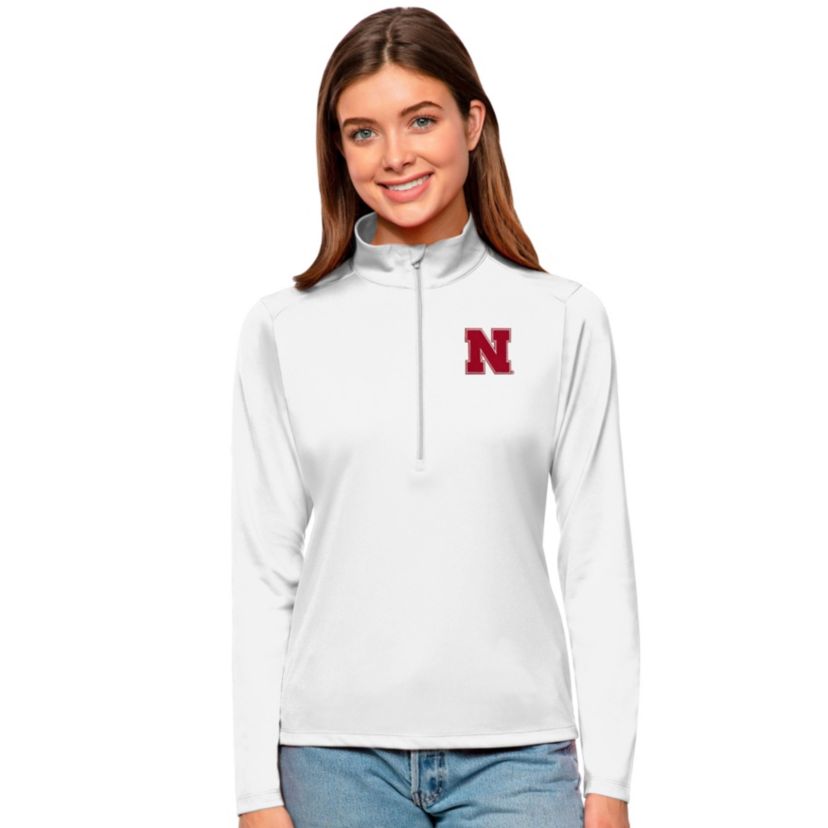 Antigua NCAA Nebraska Cornhuskers Womens Tribute 1/2 Zip Pullover