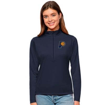 Antigua Women's NBA Indiana Pacers Tribute Half-Zip Top, Navy Blue, X-Large -  0196759352047