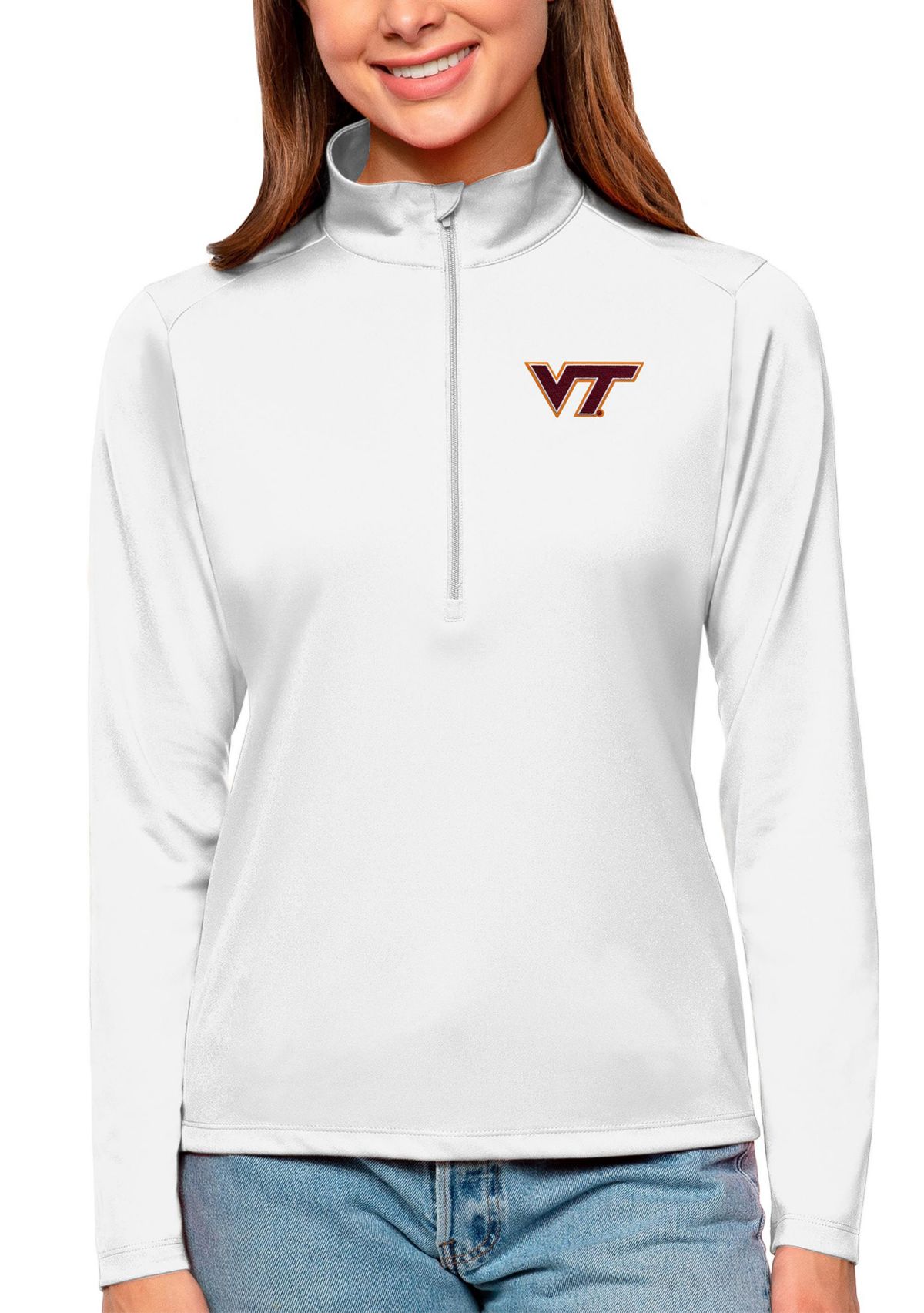 NCAA Virginia Tech Hokies Tribute Quarter-Zip Pullover Top