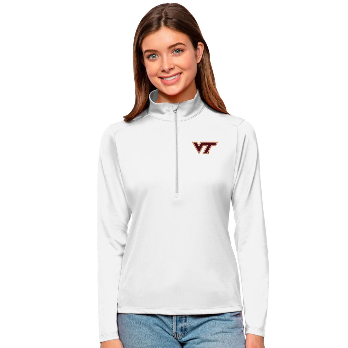 NCAA Virginia Tech Hokies Tribute Quarter-Zip Pullover Top