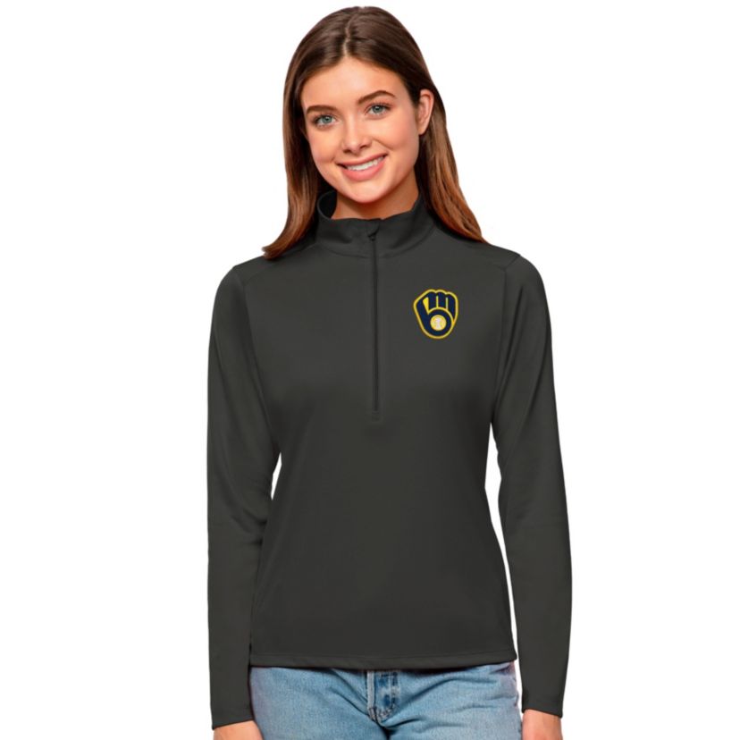 MLB Milwaukee Brewers Tribute Quarter-Zip Pullover Top