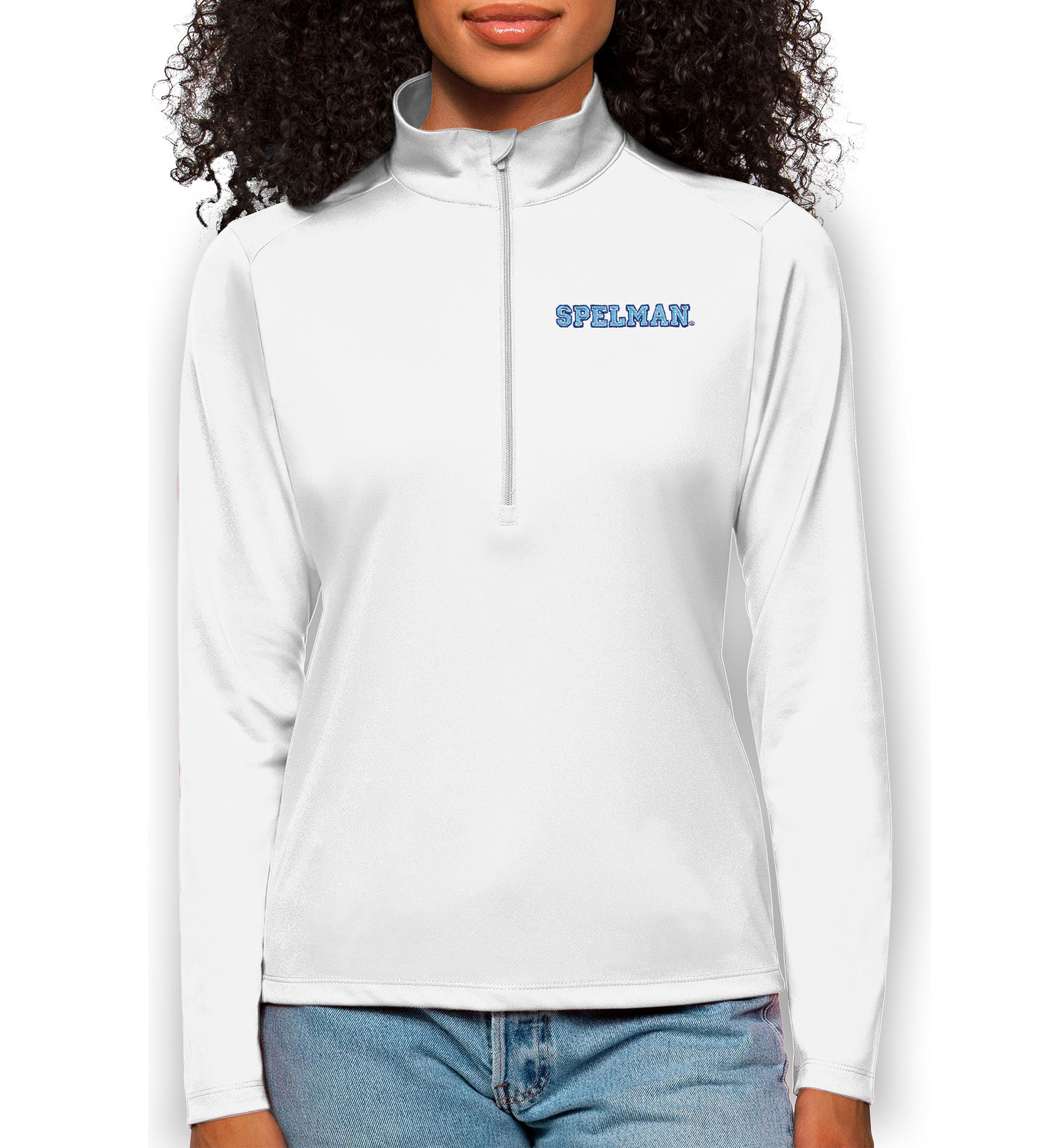 Spelman College Jaguars NCAA Spelman NCAA Jaguars Tribute Quarter-Zip Pullover Top