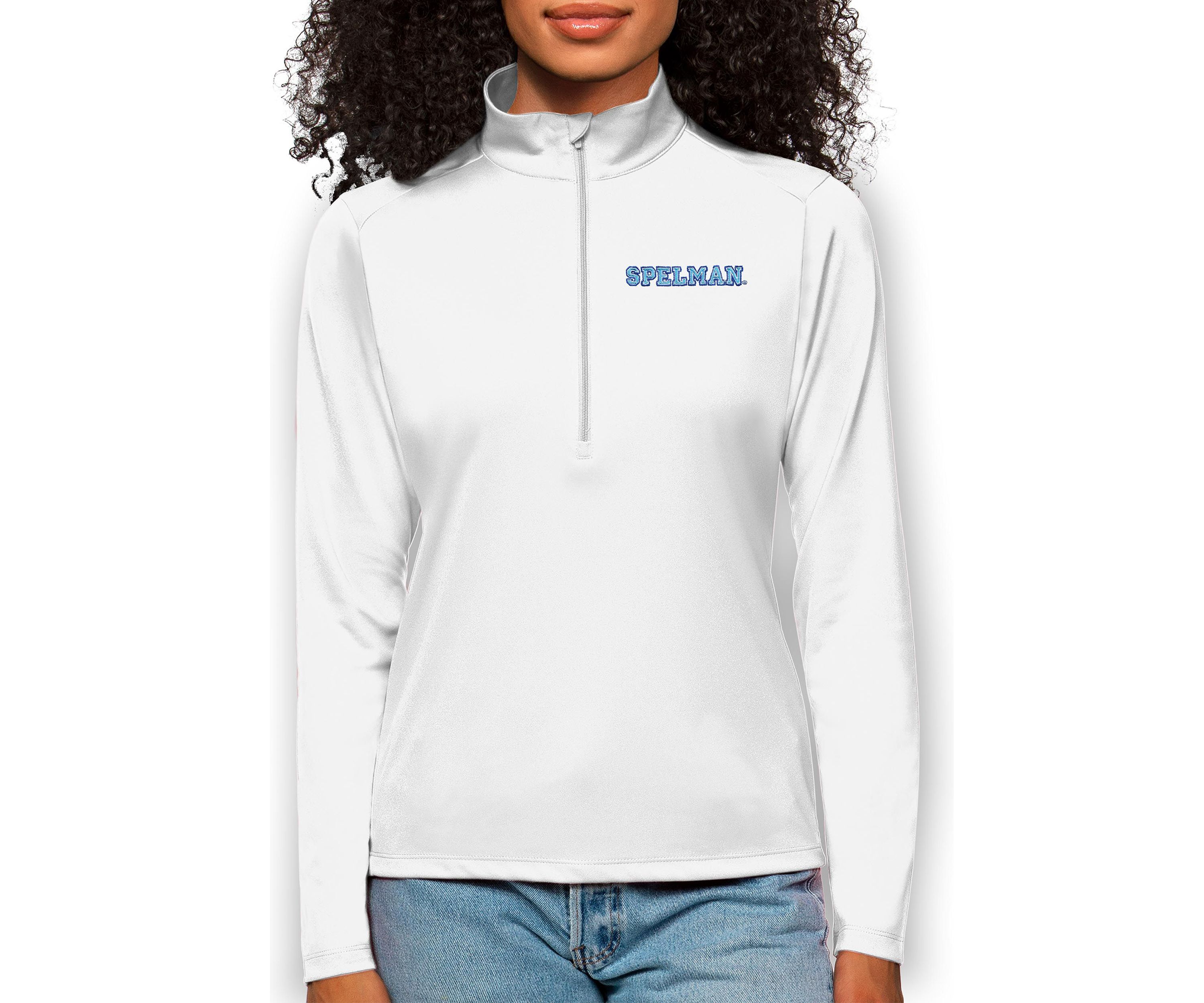 Spelman College Jaguars NCAA Spelman NCAA Jaguars Tribute Quarter-Zip Pullover Top