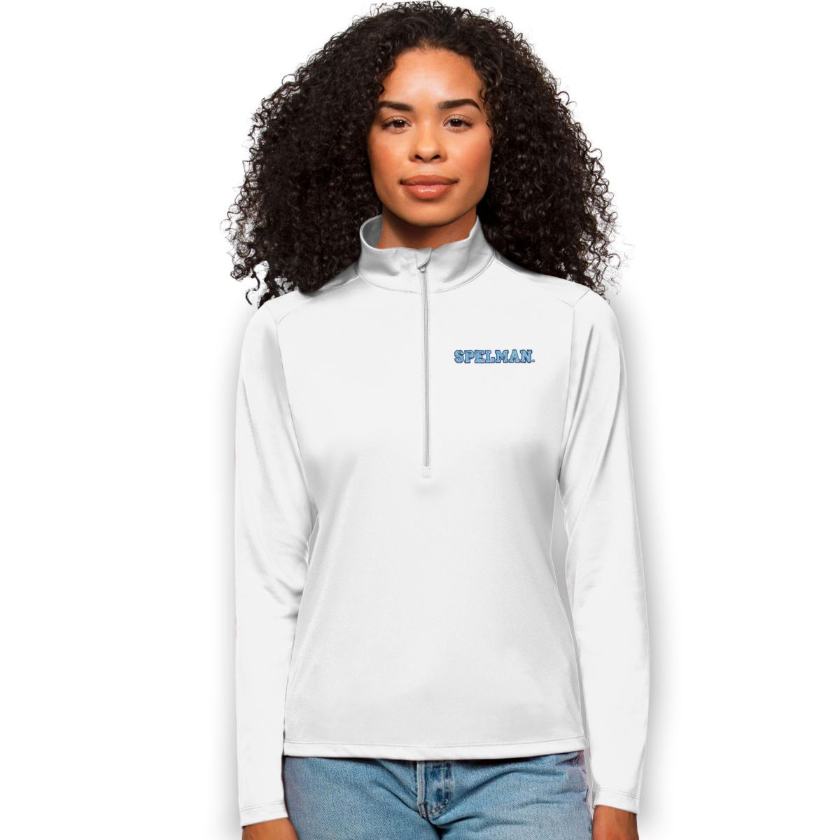 Spelman College Jaguars NCAA Spelman NCAA Jaguars Tribute Quarter-Zip Pullover Top
