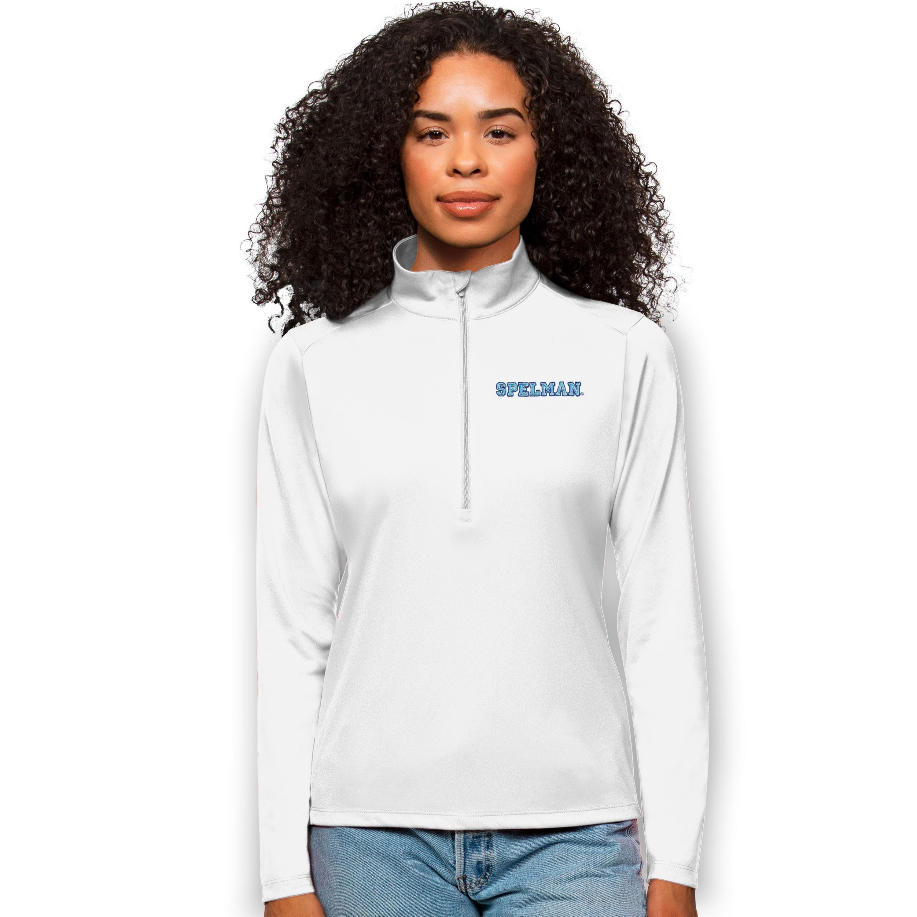 Spelman College Jaguars NCAA Spelman NCAA Jaguars Tribute Quarter-Zip Pullover Top
