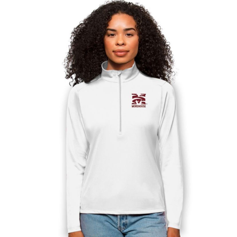 Morehouse Maroon Tigers NCAA Morehouse Tigers Tribute Quarter-Zip Pullover Top