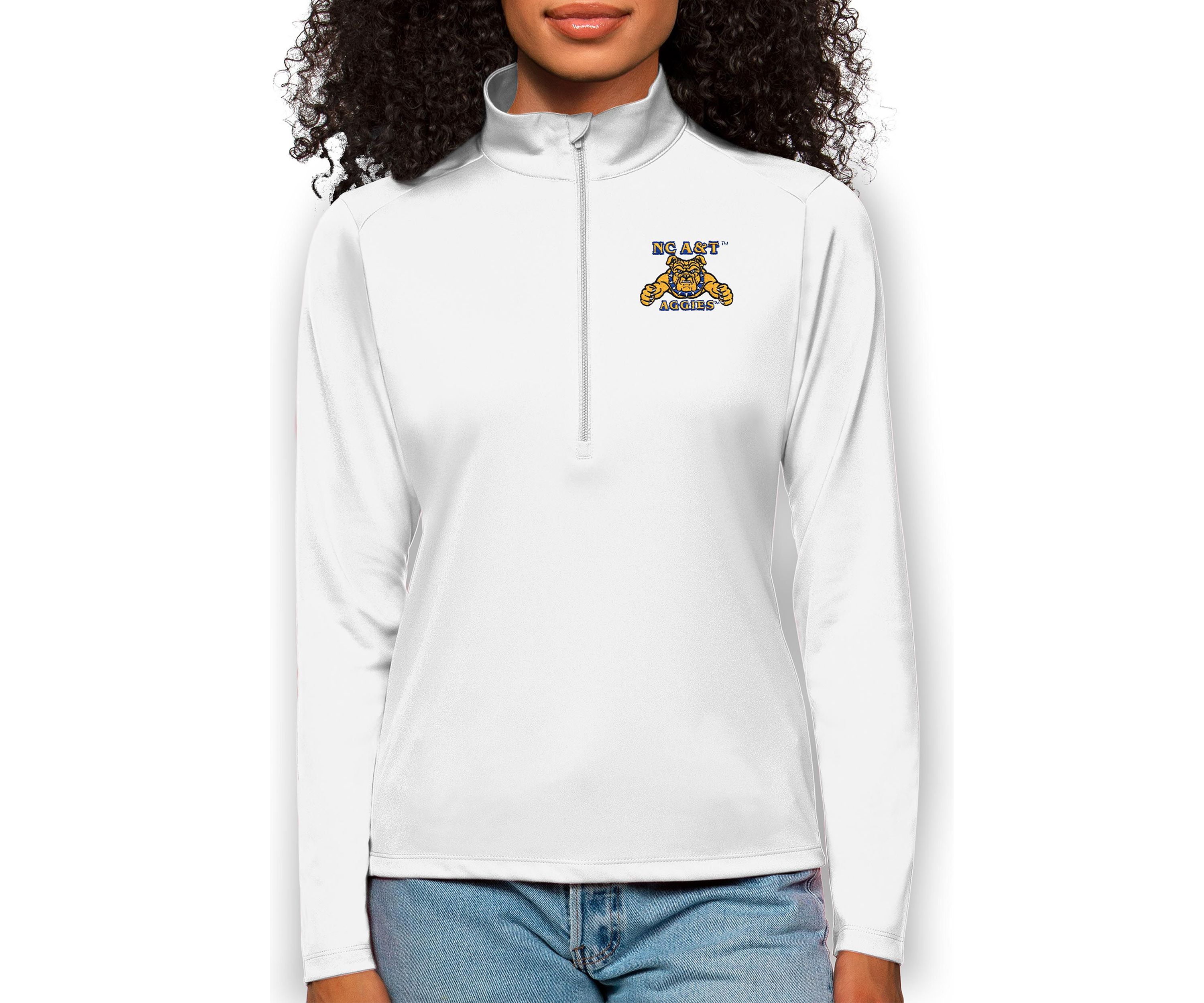 NC A&T Aggies NCAA North Carolina A&T Aggies Tribute Quarter-Zip Pullover Top