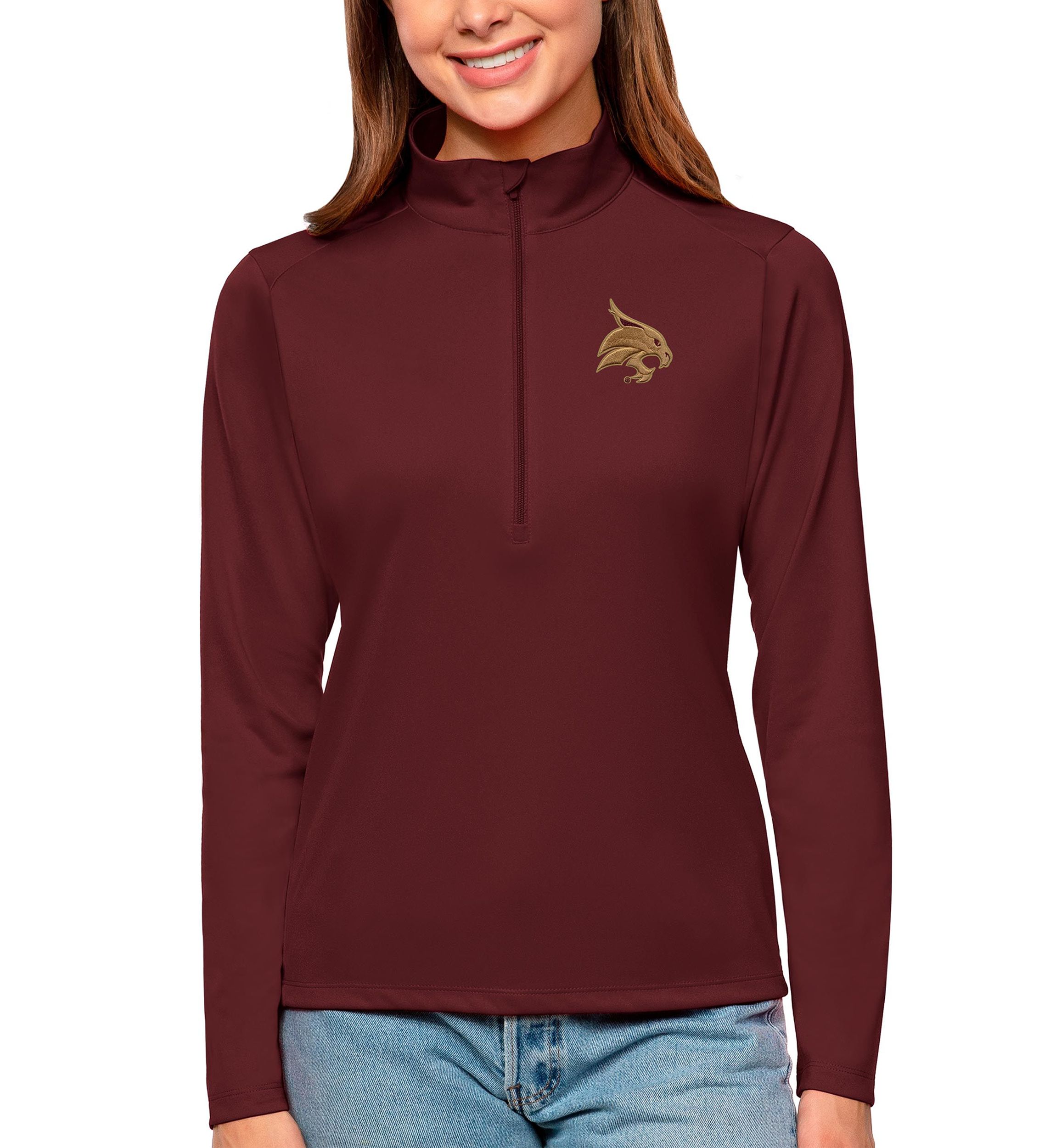 NCAA Texas State Bobcats Tribute Quarter-Zip Pullover Top