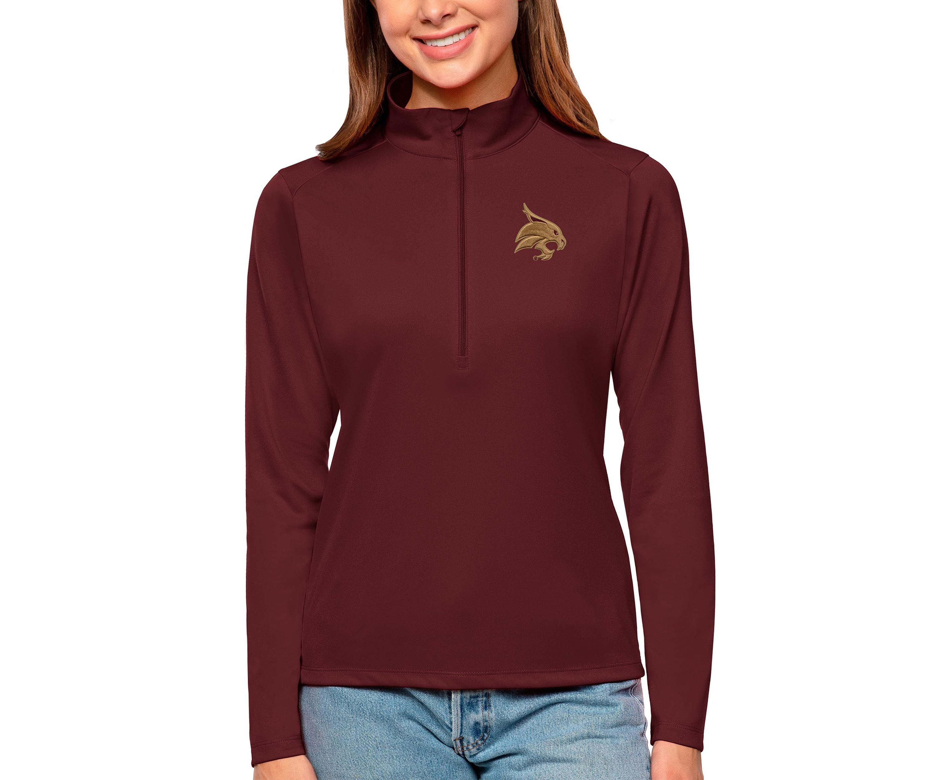 NCAA Texas State Bobcats Tribute Quarter-Zip Pullover Top