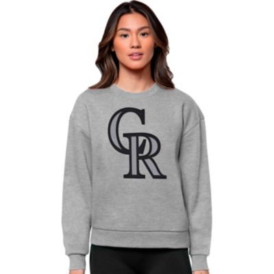 Antigua MLB Colorado Rockies Women's Victory Crew, Grey, XL