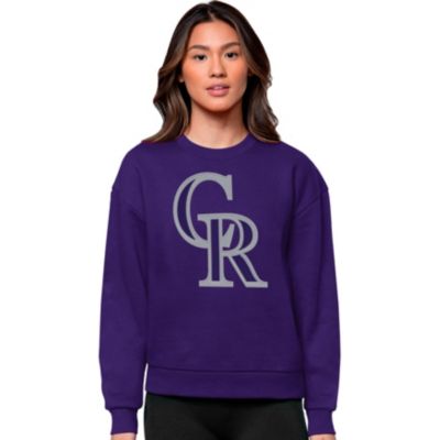 Antigua MLB Colorado Rockies Women's Victory Crew, Purple, XXL